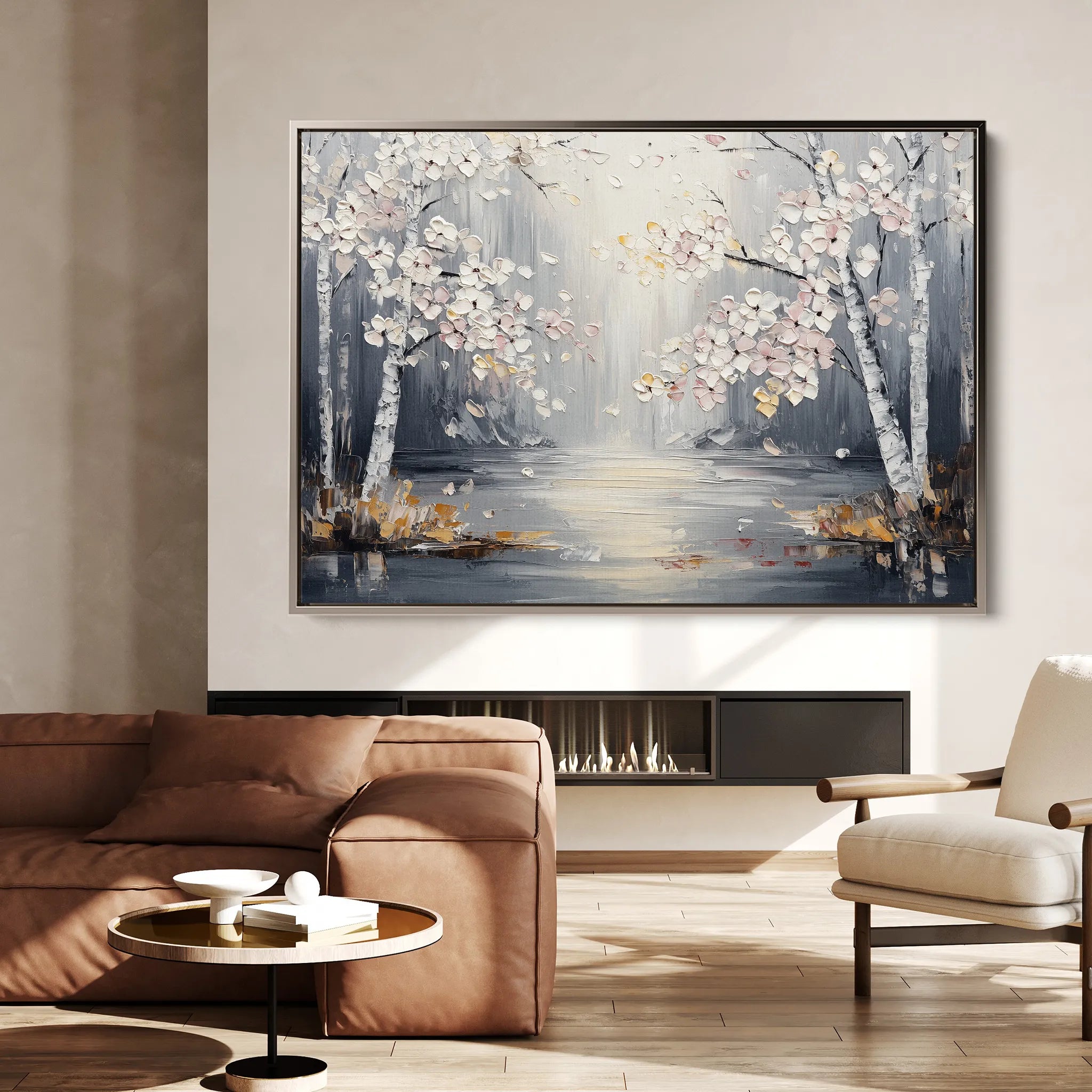 Floral 1043 Canvas Art 60 x 40 cm / Black