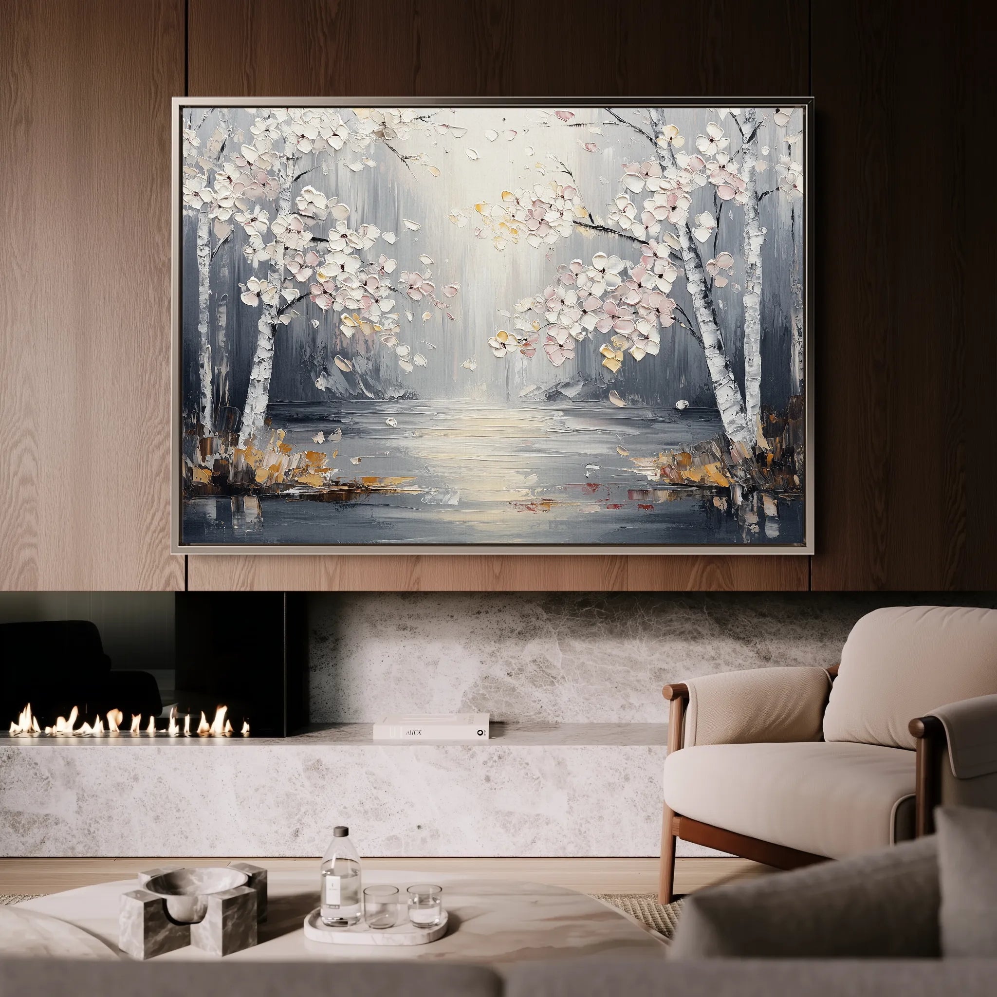 Floral 1043 Canvas Art 60 x 40 cm / Black
