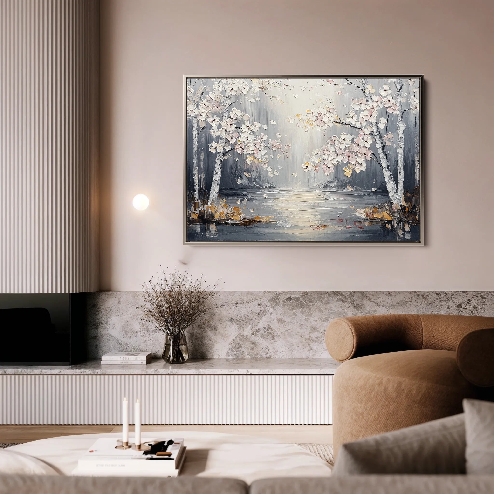 Floral 1043 Canvas Art 60 x 40 cm / Black