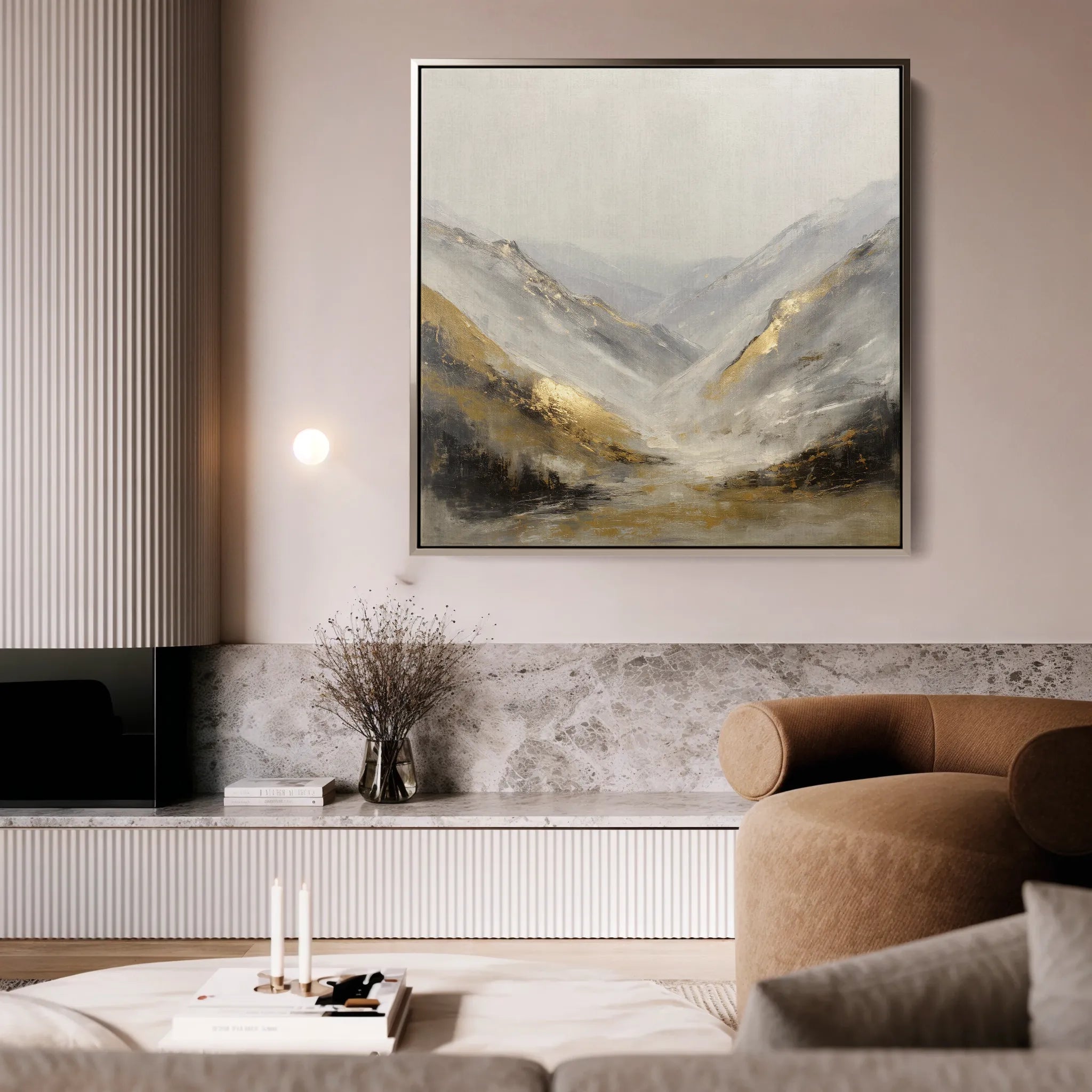 Abstract 1044 Canvas Art 60 x 60 cm / Black