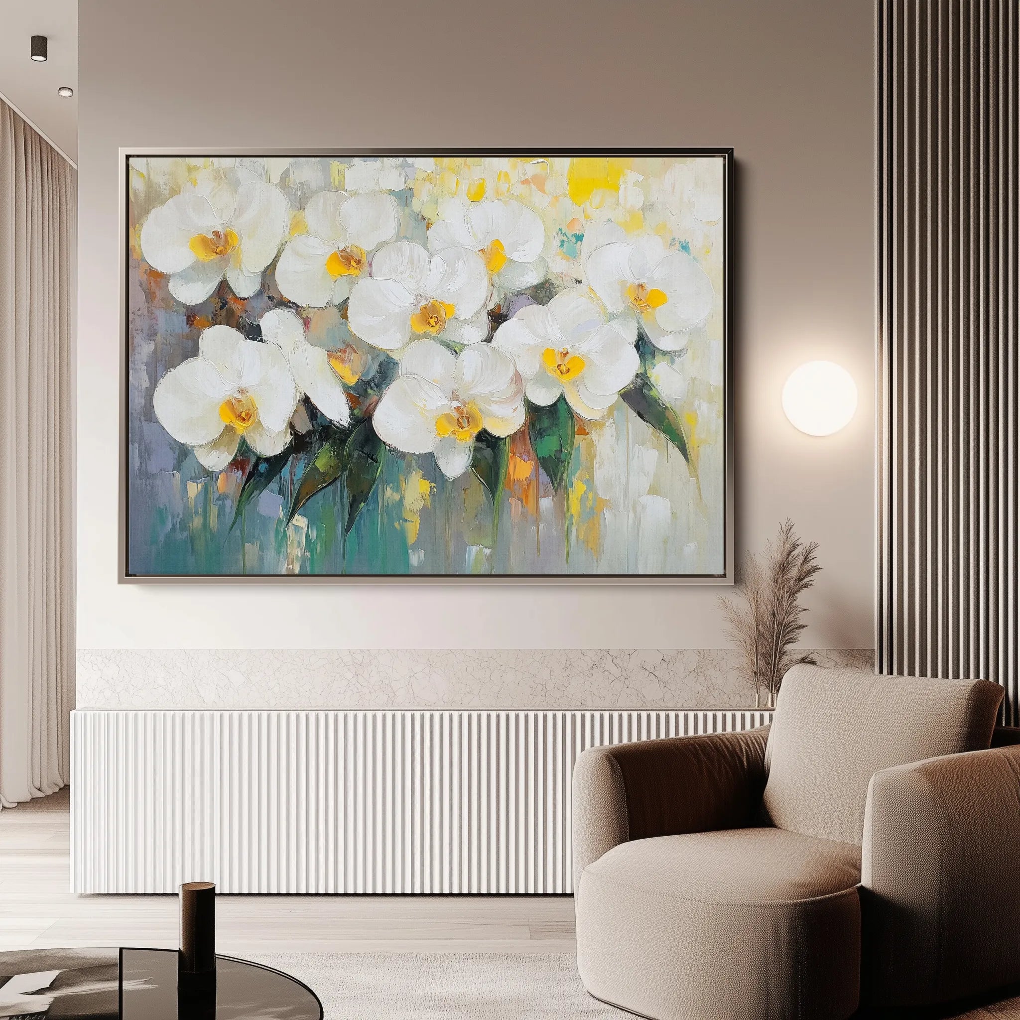 Floral 1044 Canvas Art 60 x 40 cm / Black