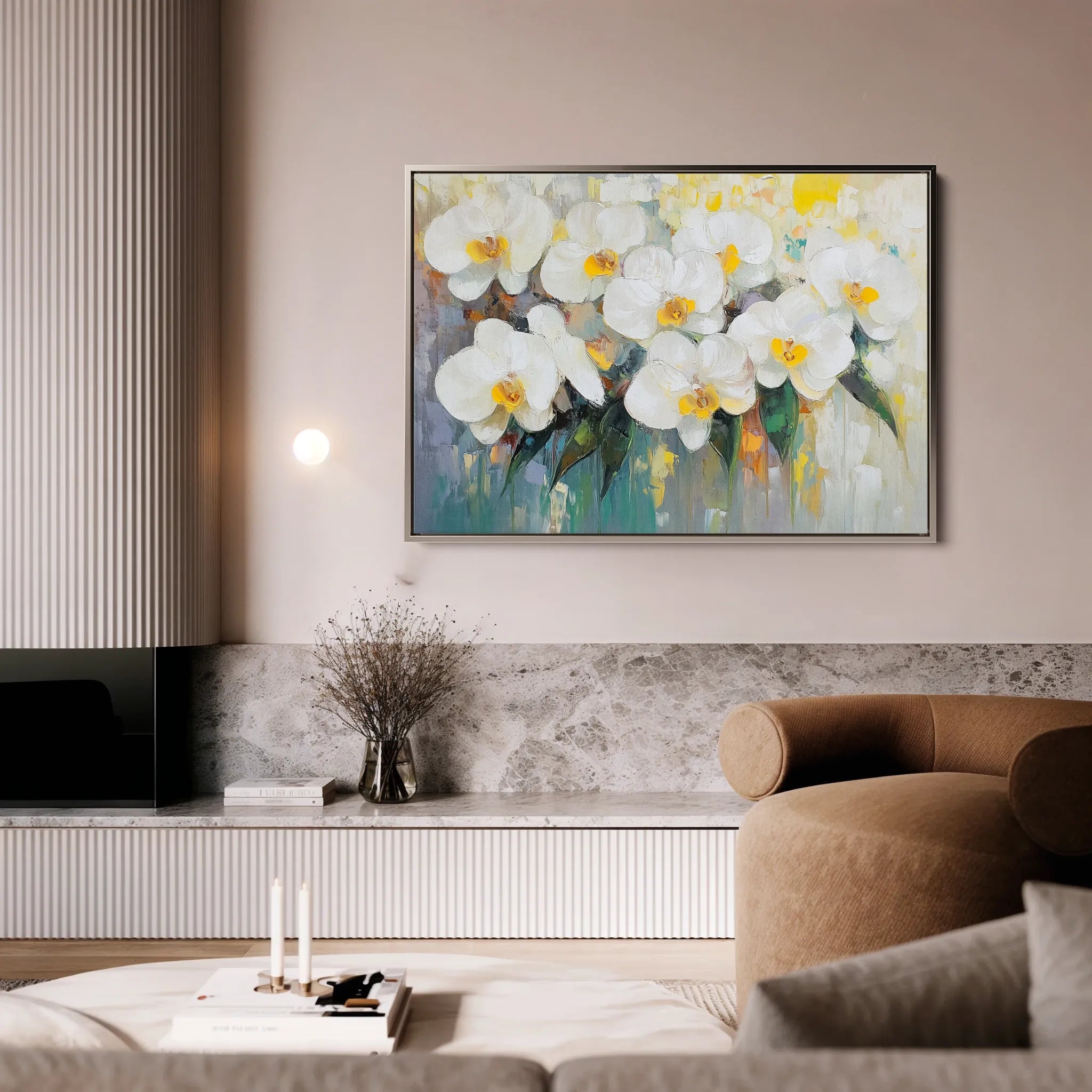 Floral 1044 Canvas Art 60 x 40 cm / Black
