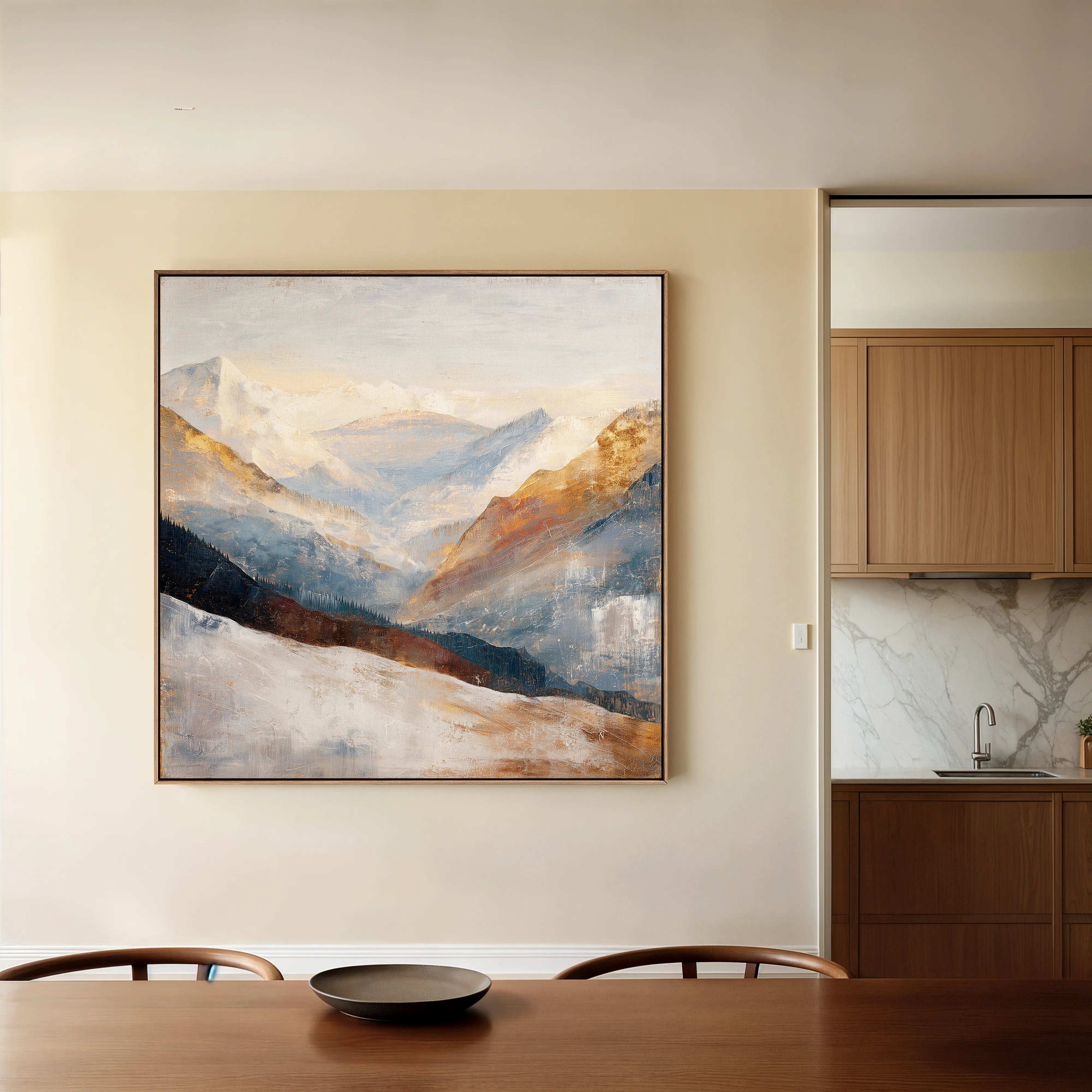Abstract 1045 Canvas Art 60 x 60 cm / Black