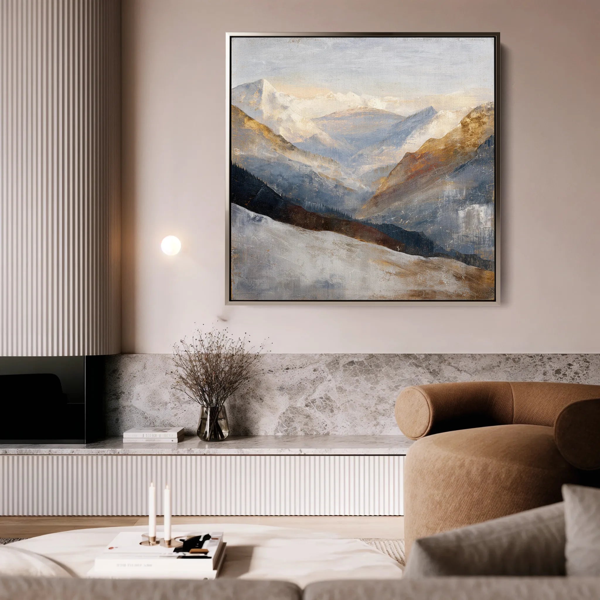 Abstract 1045 Canvas Art 60 x 60 cm / Black