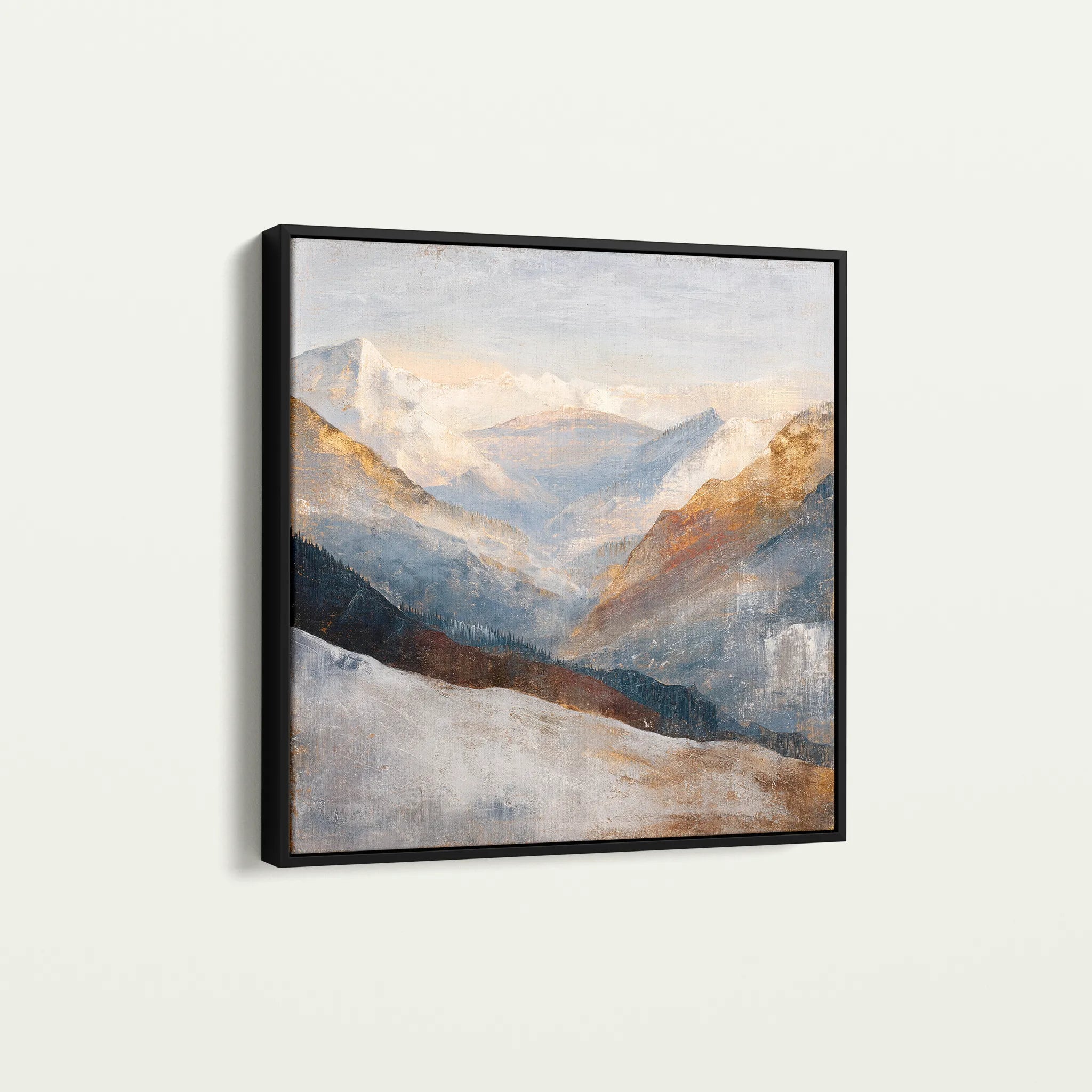 Abstract 1045 Canvas Art 60 x 60 cm / Black