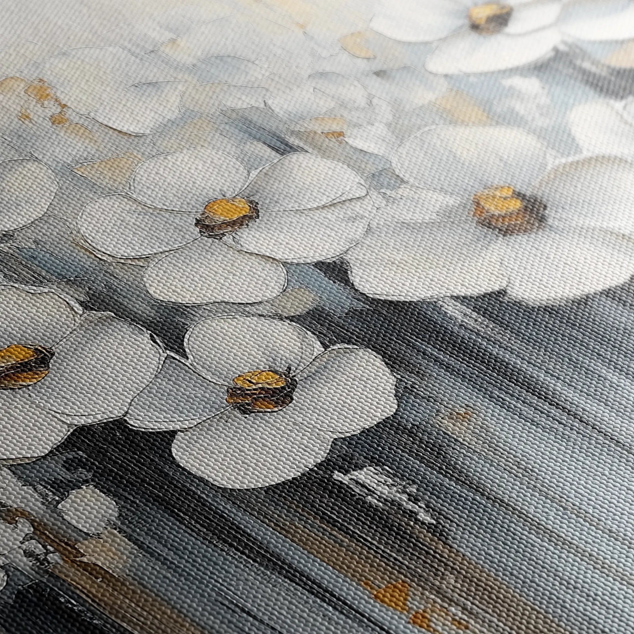 Floral 1045 Canvas Art 60 x 40 cm / Black