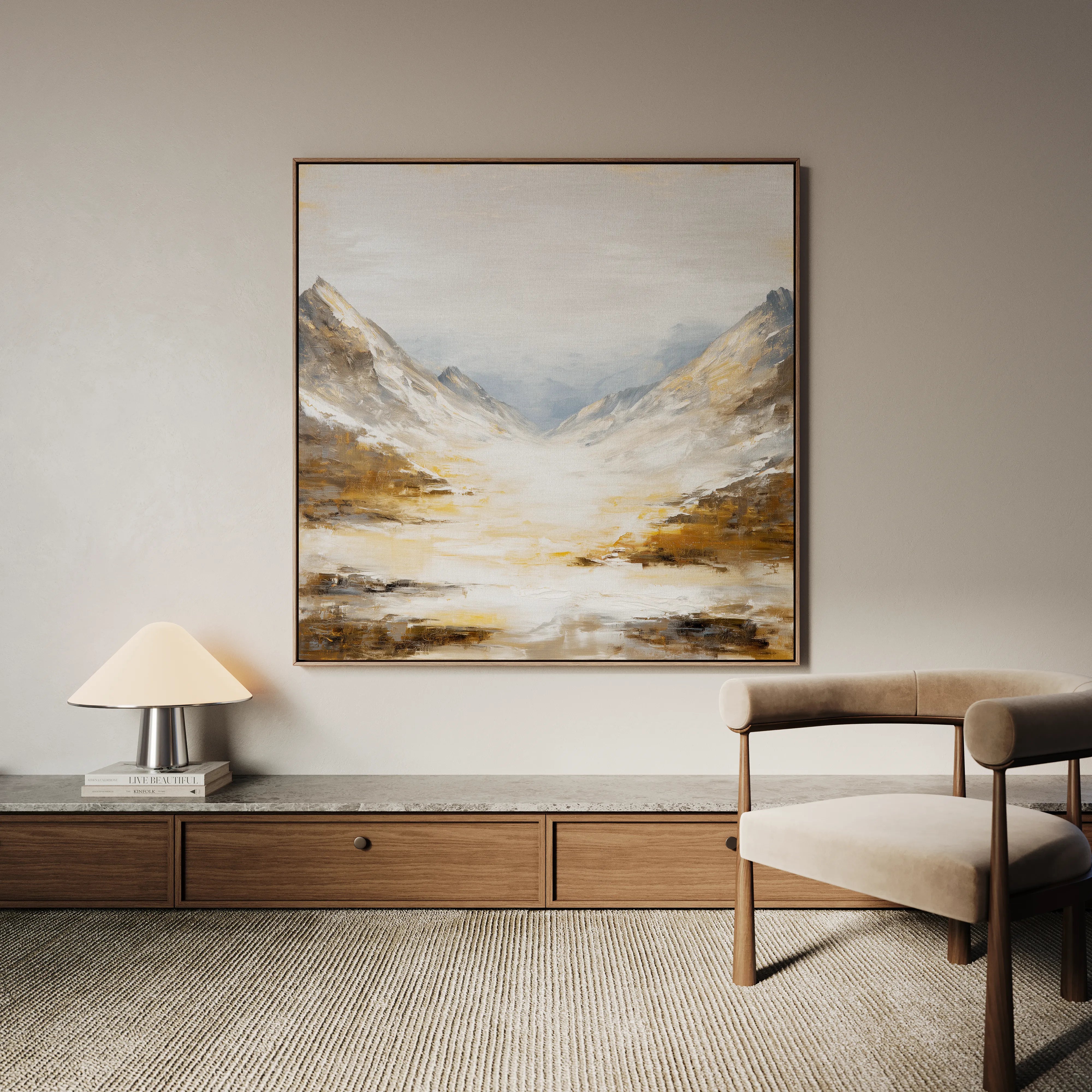 Abstract 1046 Canvas Art 60 x 60 cm / Black
