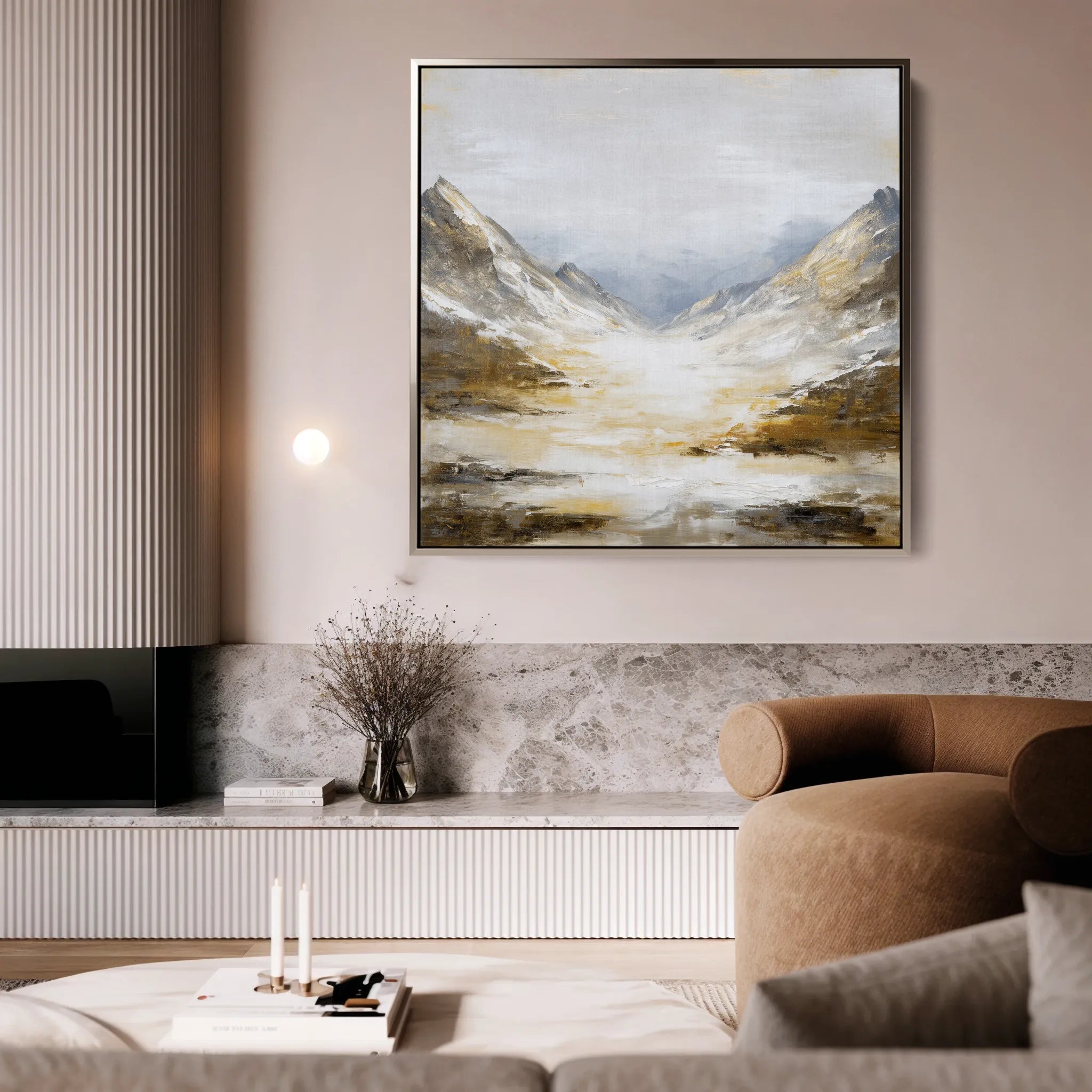 Abstract 1046 Canvas Art 60 x 60 cm / Black