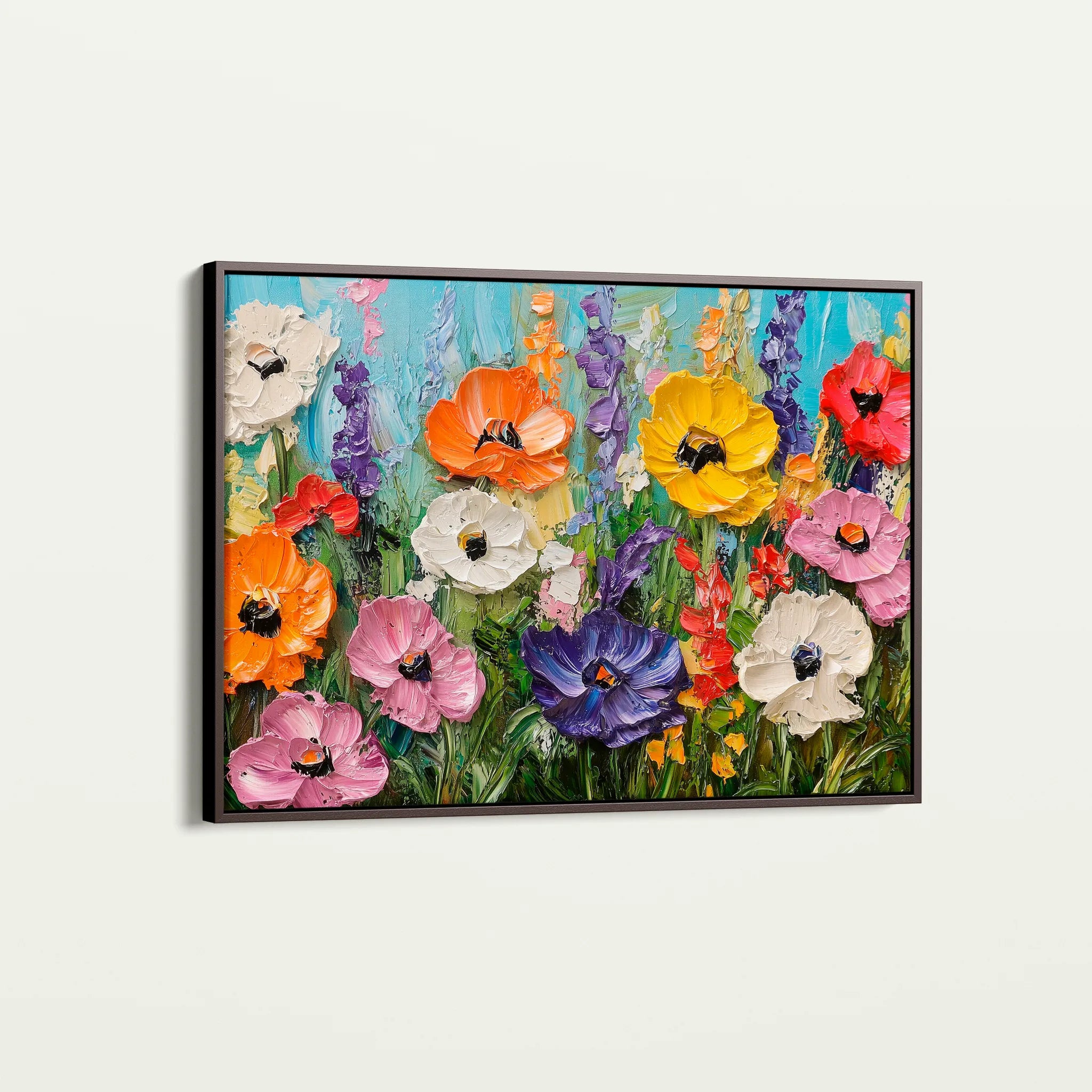 Floral 1046 Canvas Art 60 x 40 cm / Black