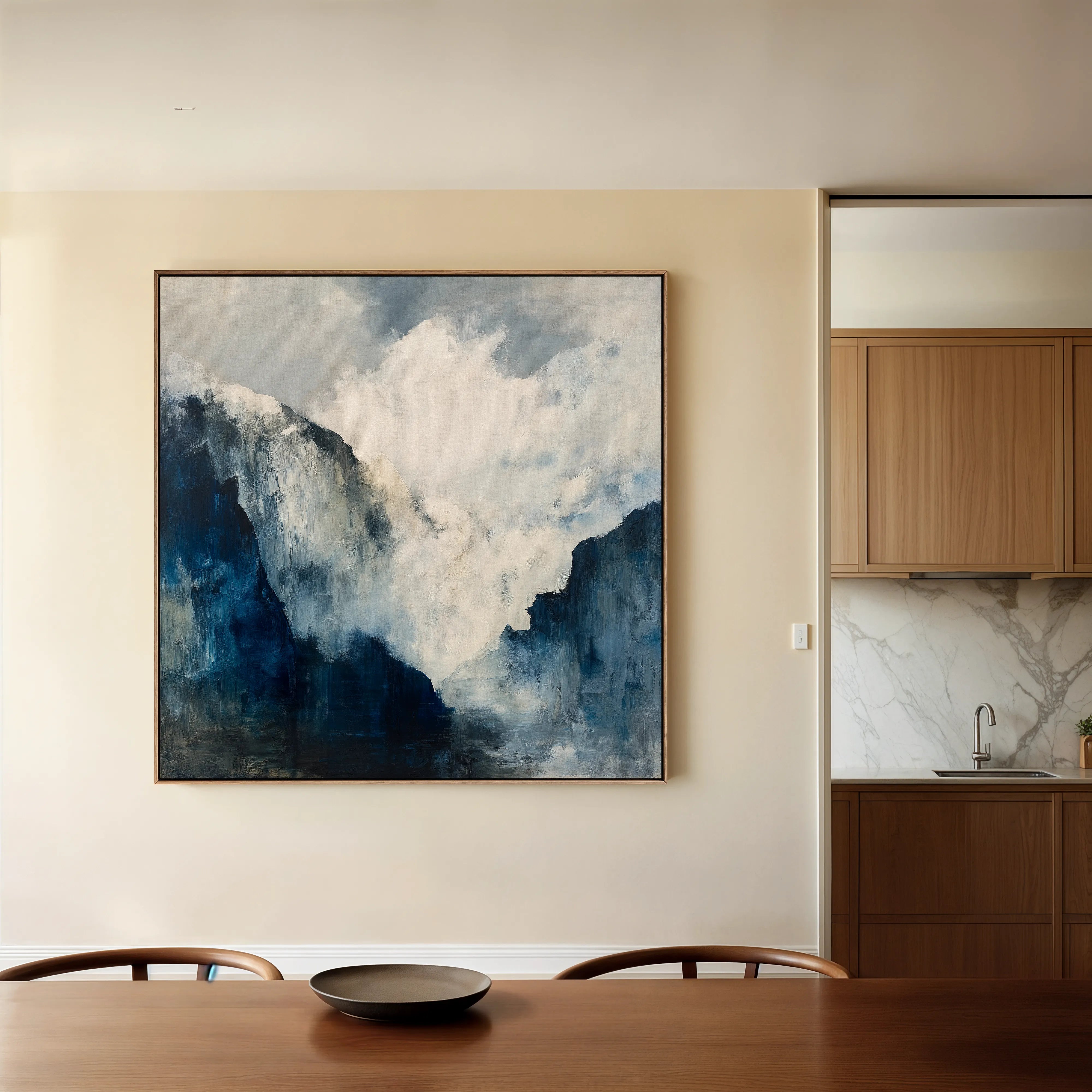 Abstract 1047 Canvas Art 60 x 60 cm / Black
