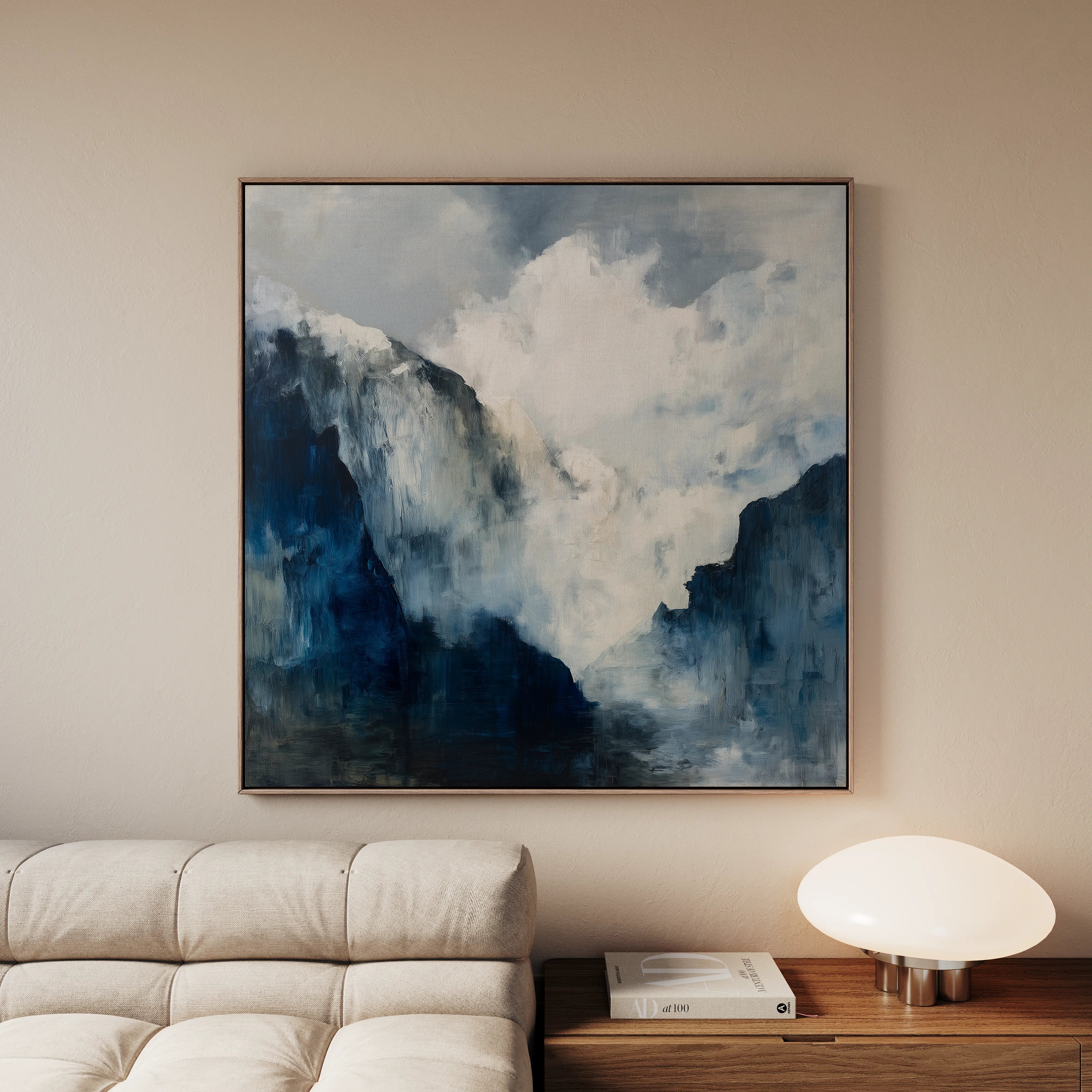 Abstract 1047 Canvas Art 60 x 60 cm / Black