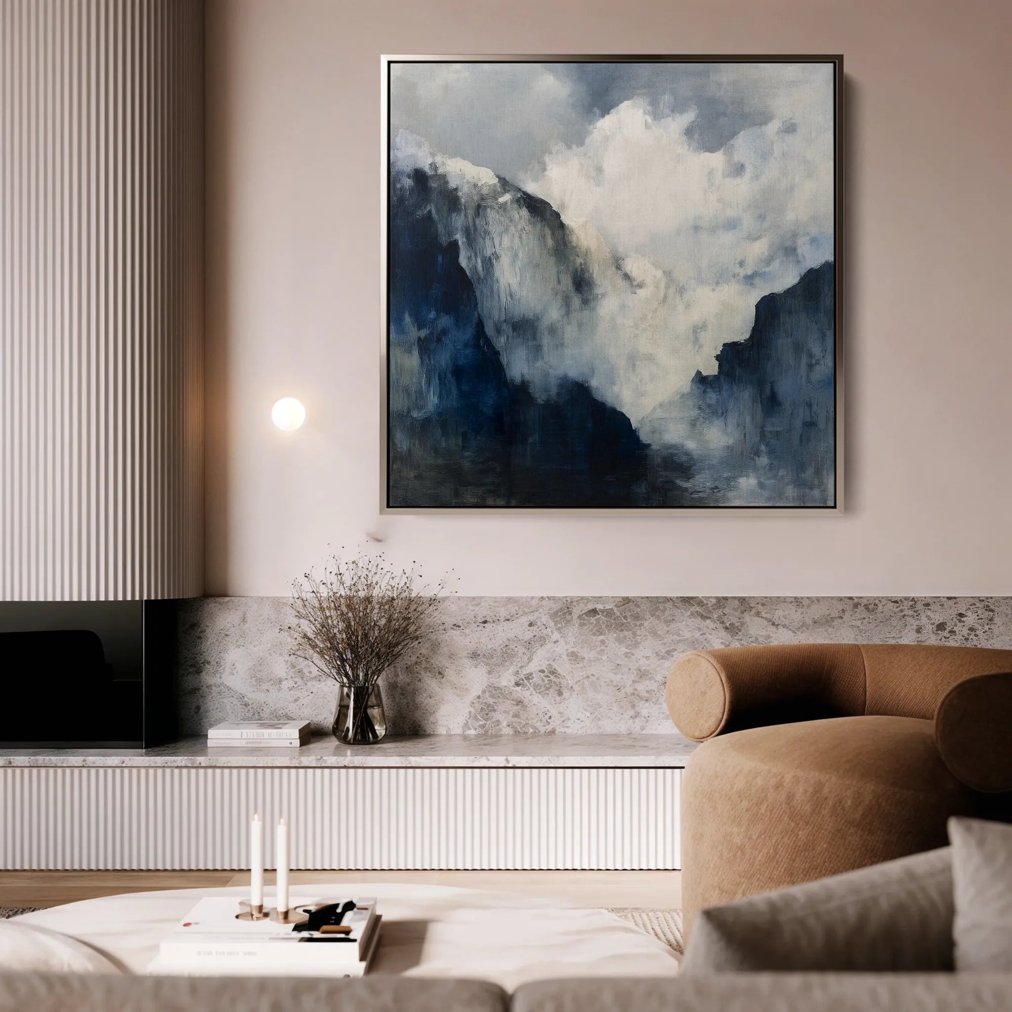 Abstract 1047 Canvas Art 60 x 60 cm / Black