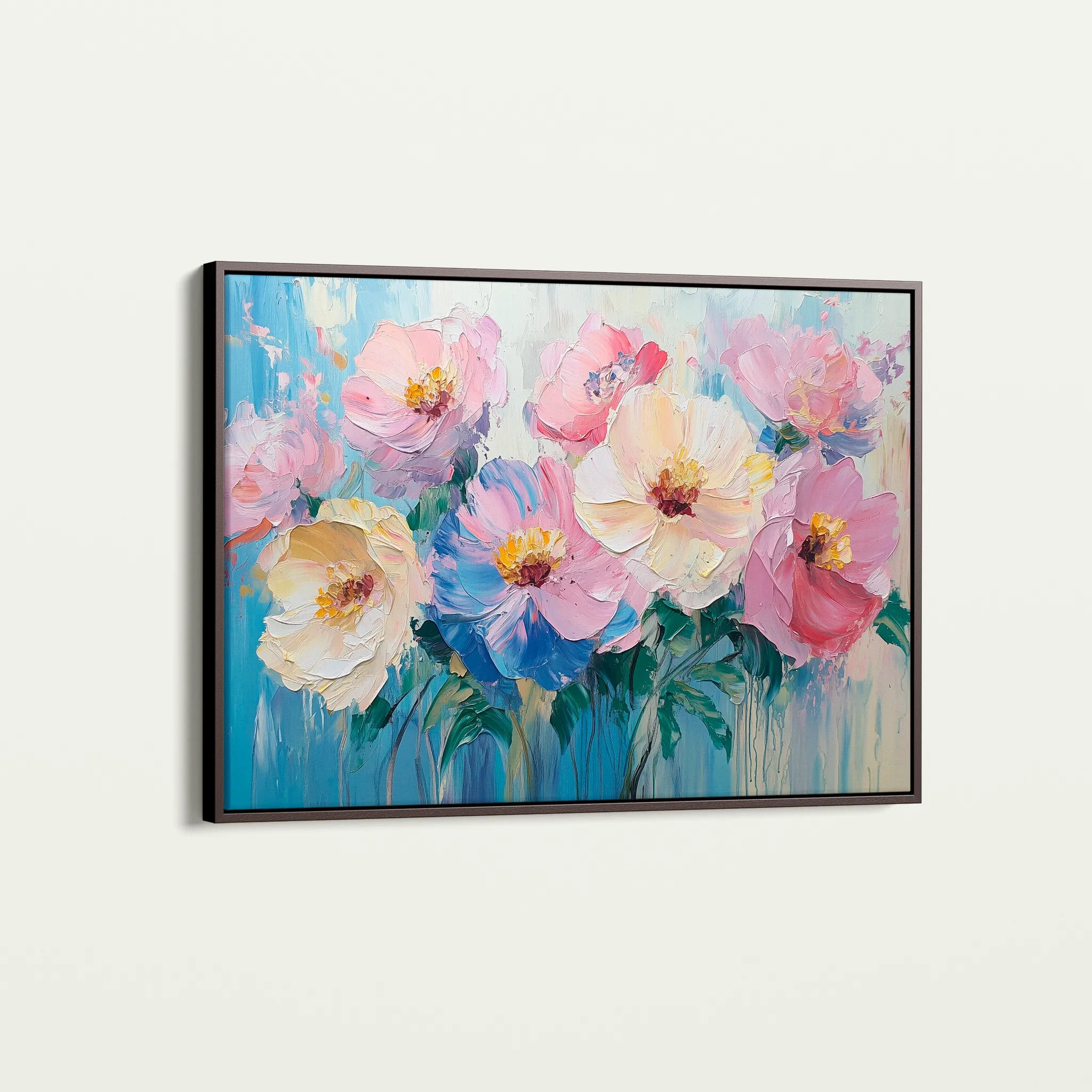 Floral 1047 Canvas Art 60 x 40 cm / Black