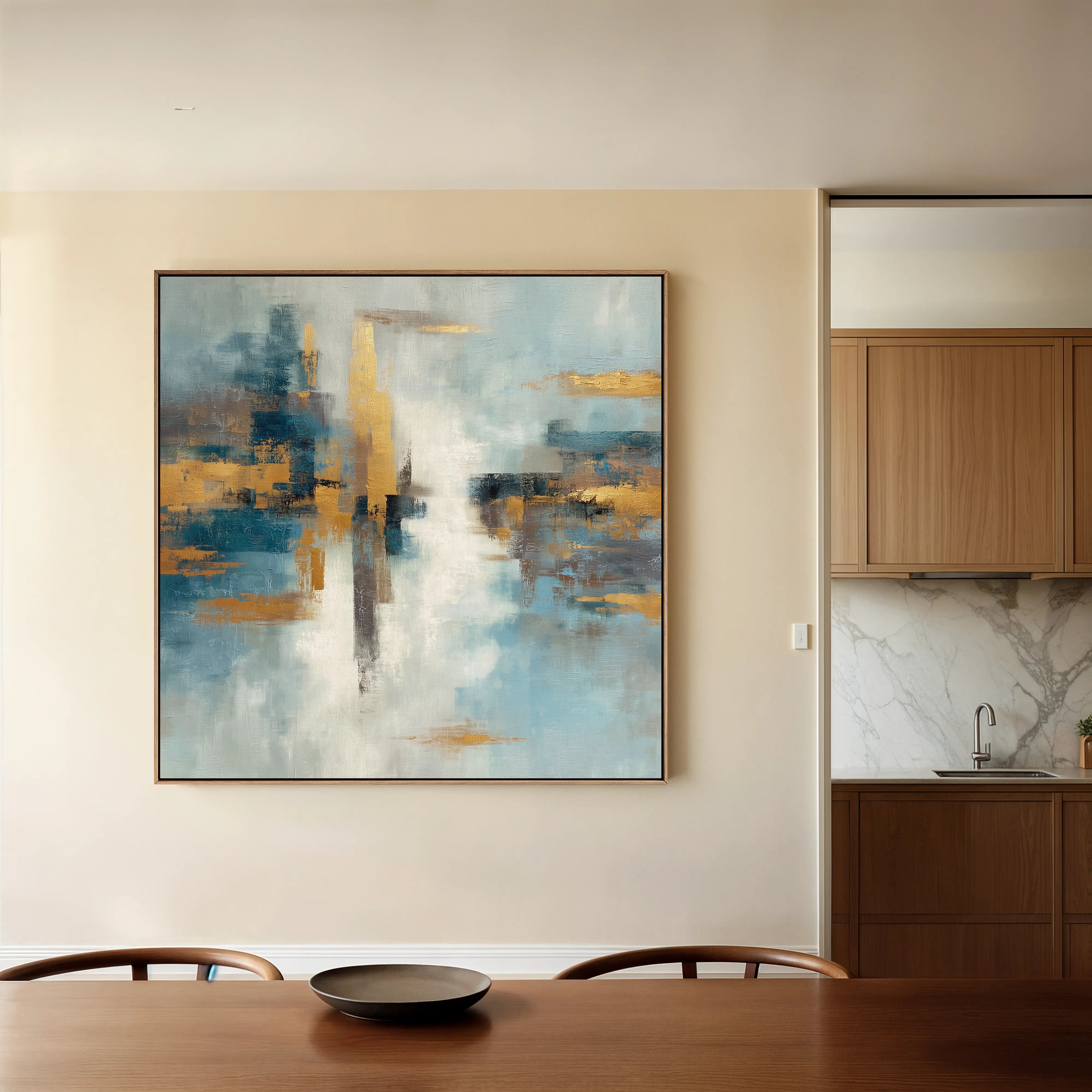 Abstract 1048 Canvas Art 60 x 60 cm / Black