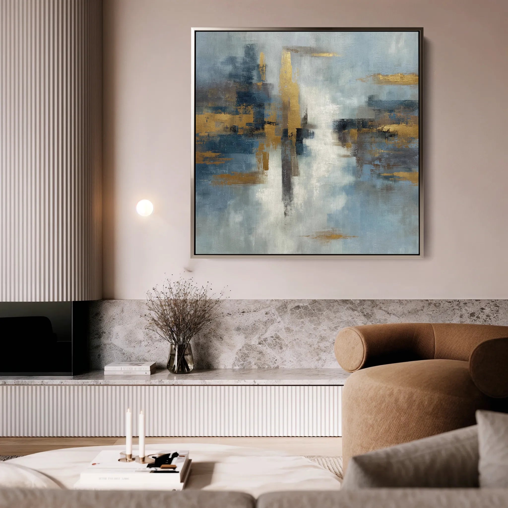 Abstract 1048 Canvas Art 60 x 60 cm / Black