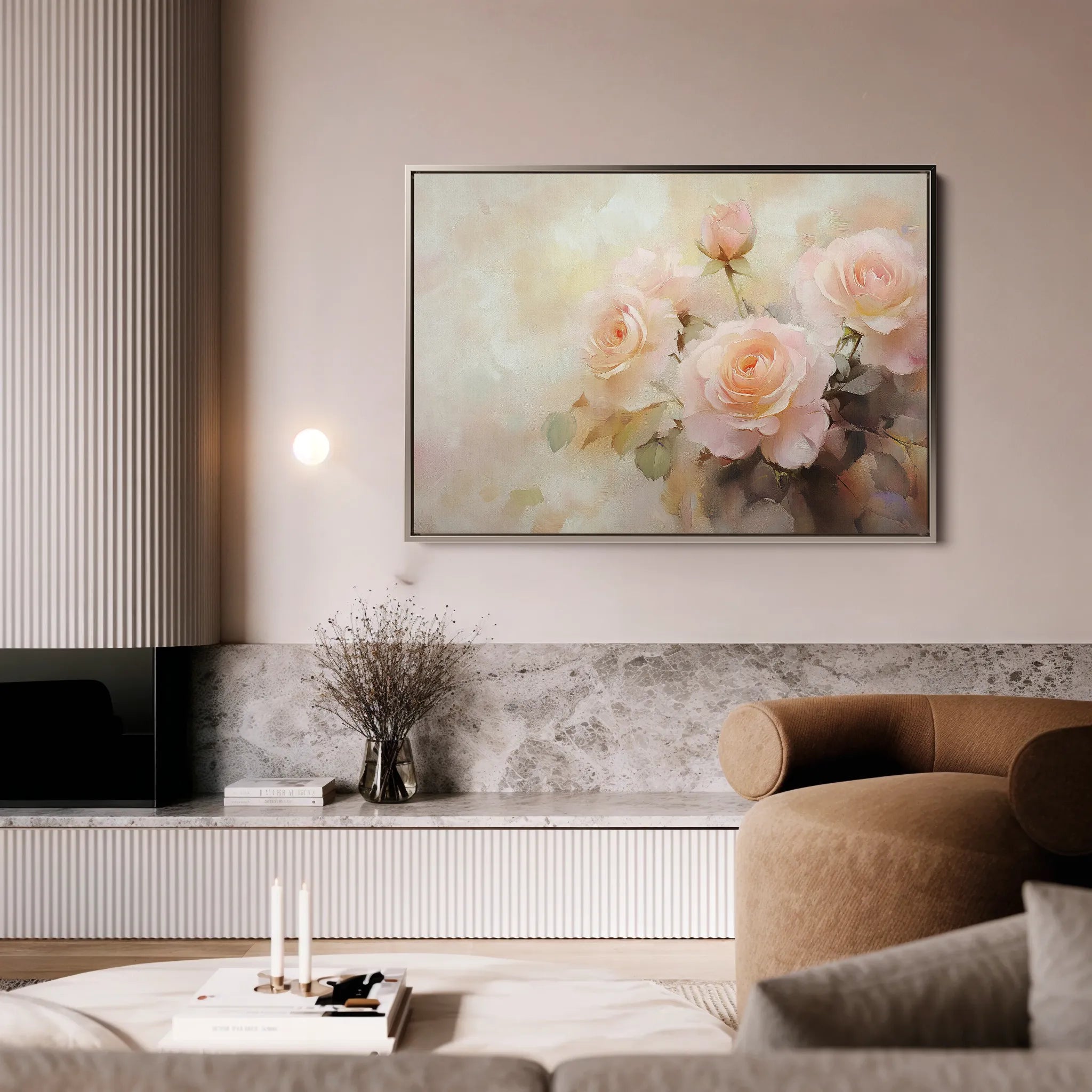 Floral 1048 Canvas Art 60 x 40 cm / Black