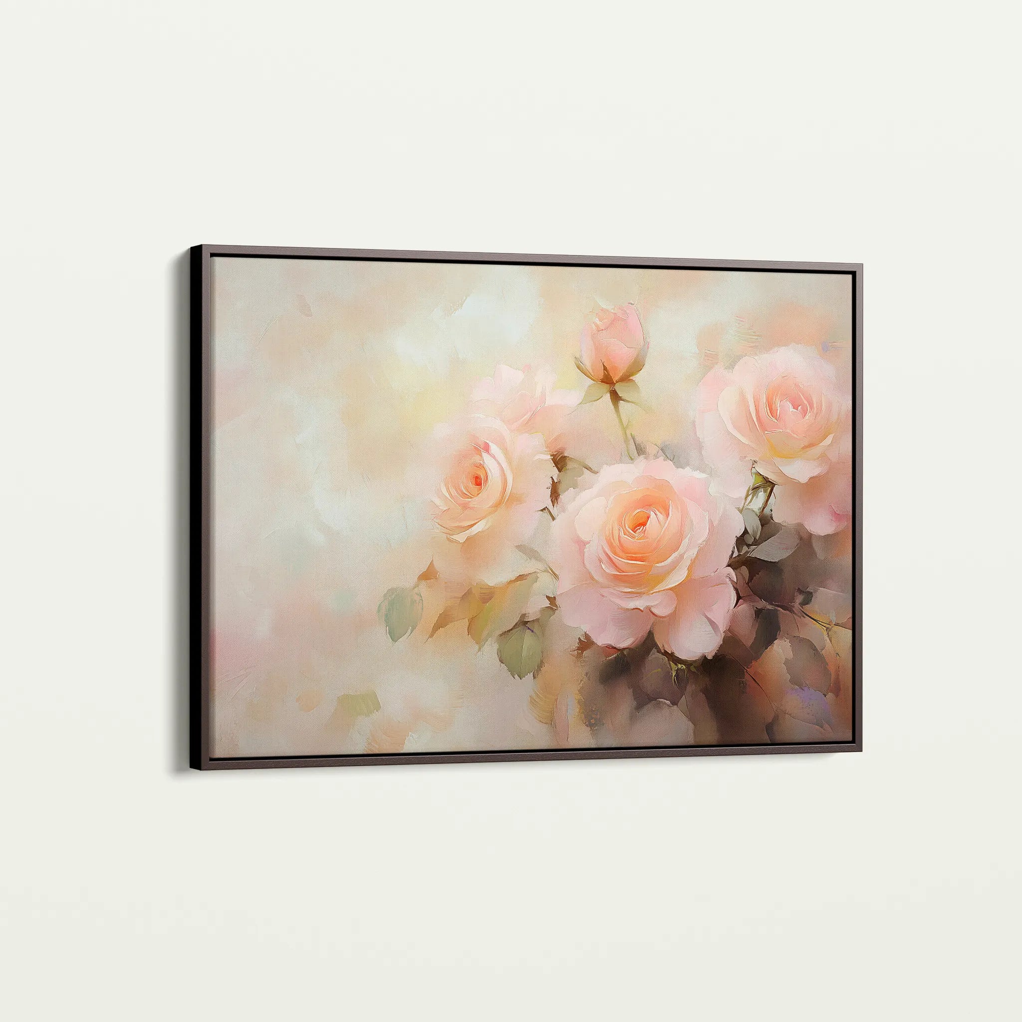 Floral 1048 Canvas Art 60 x 40 cm / Black