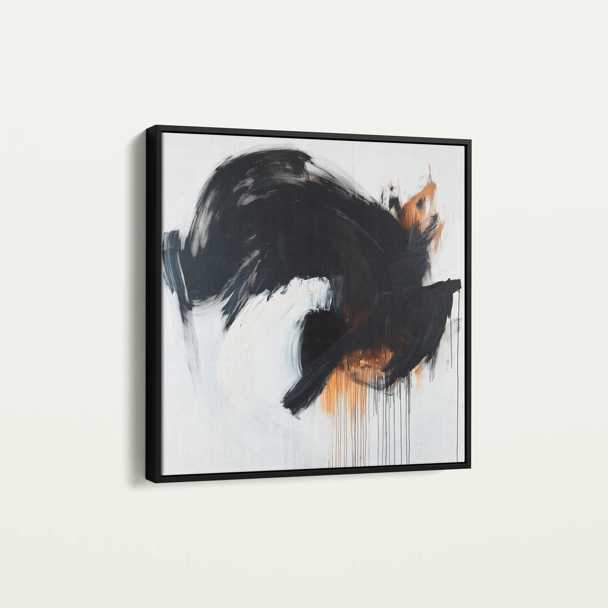 Abstract 1049 Canvas Art 60 x 60 cm / Black