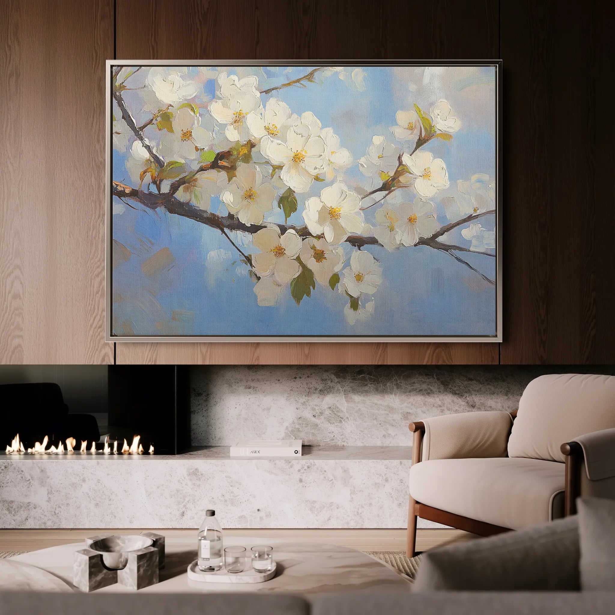 Floral 1049 Canvas Art 60 x 40 cm / Black