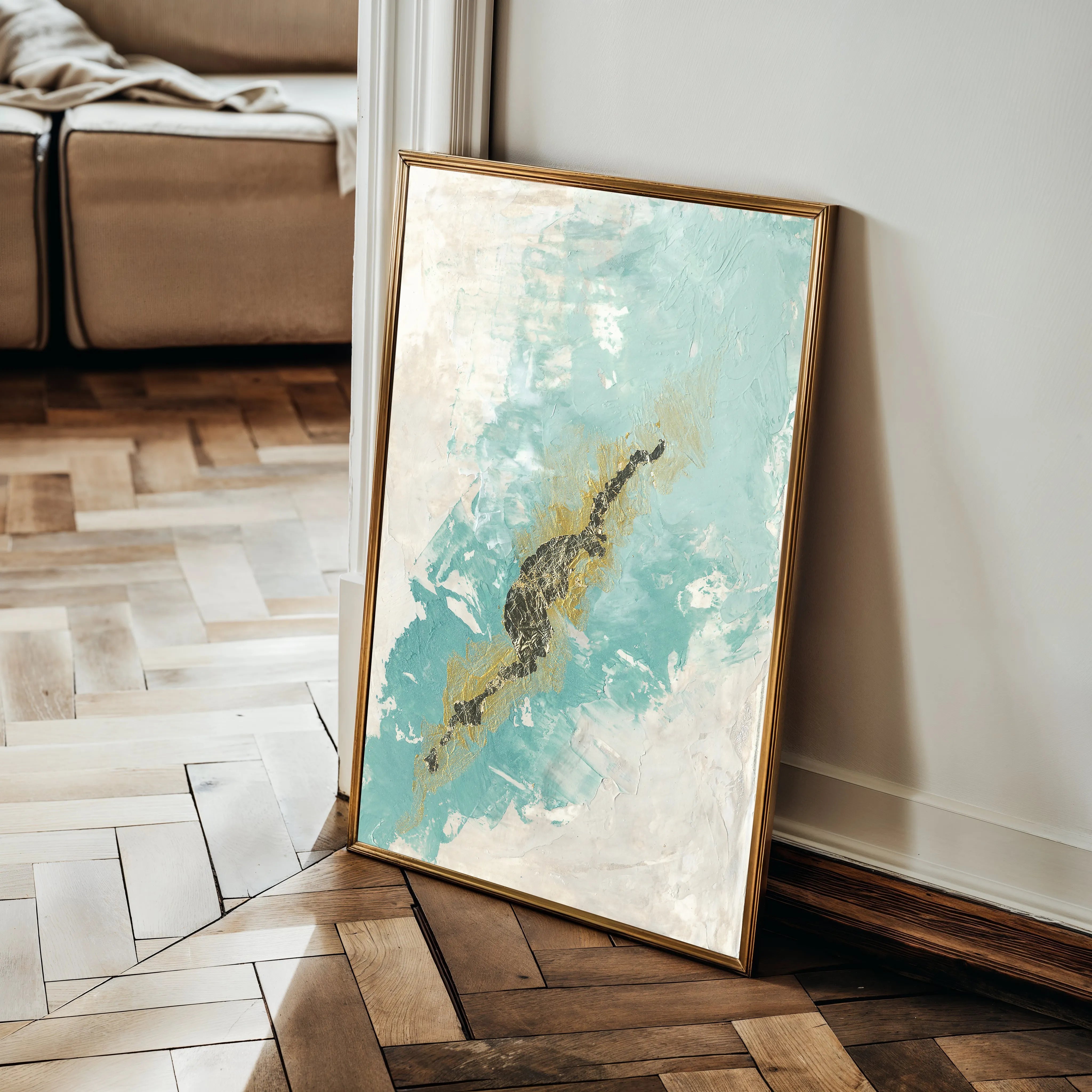 Abstract 105 Canvas Art 60 x 40 cm / Black