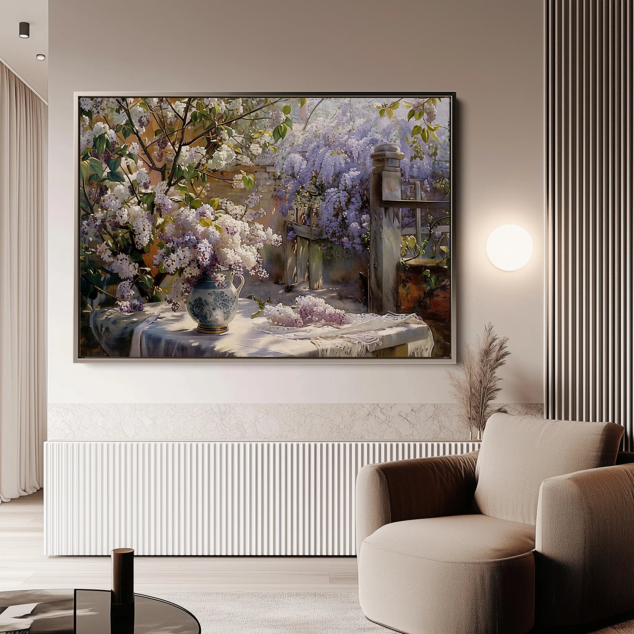 Floral 105 Canvas Art 60 x 40 cm / Black