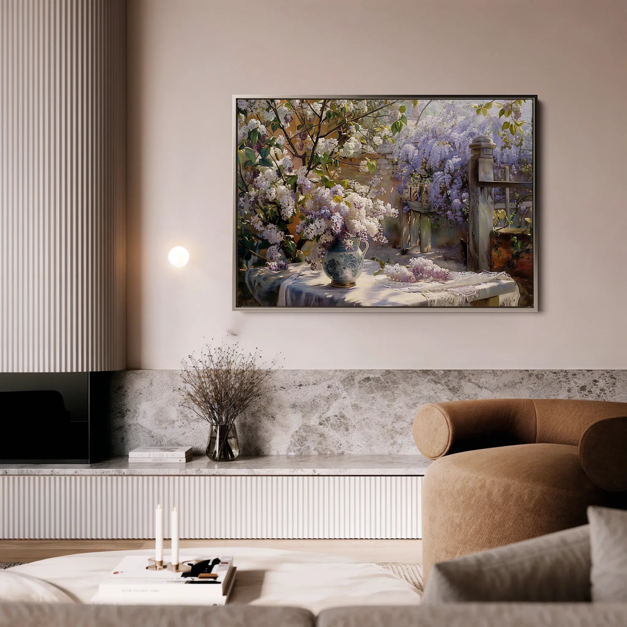 Floral 105 Canvas Art 60 x 40 cm / Black