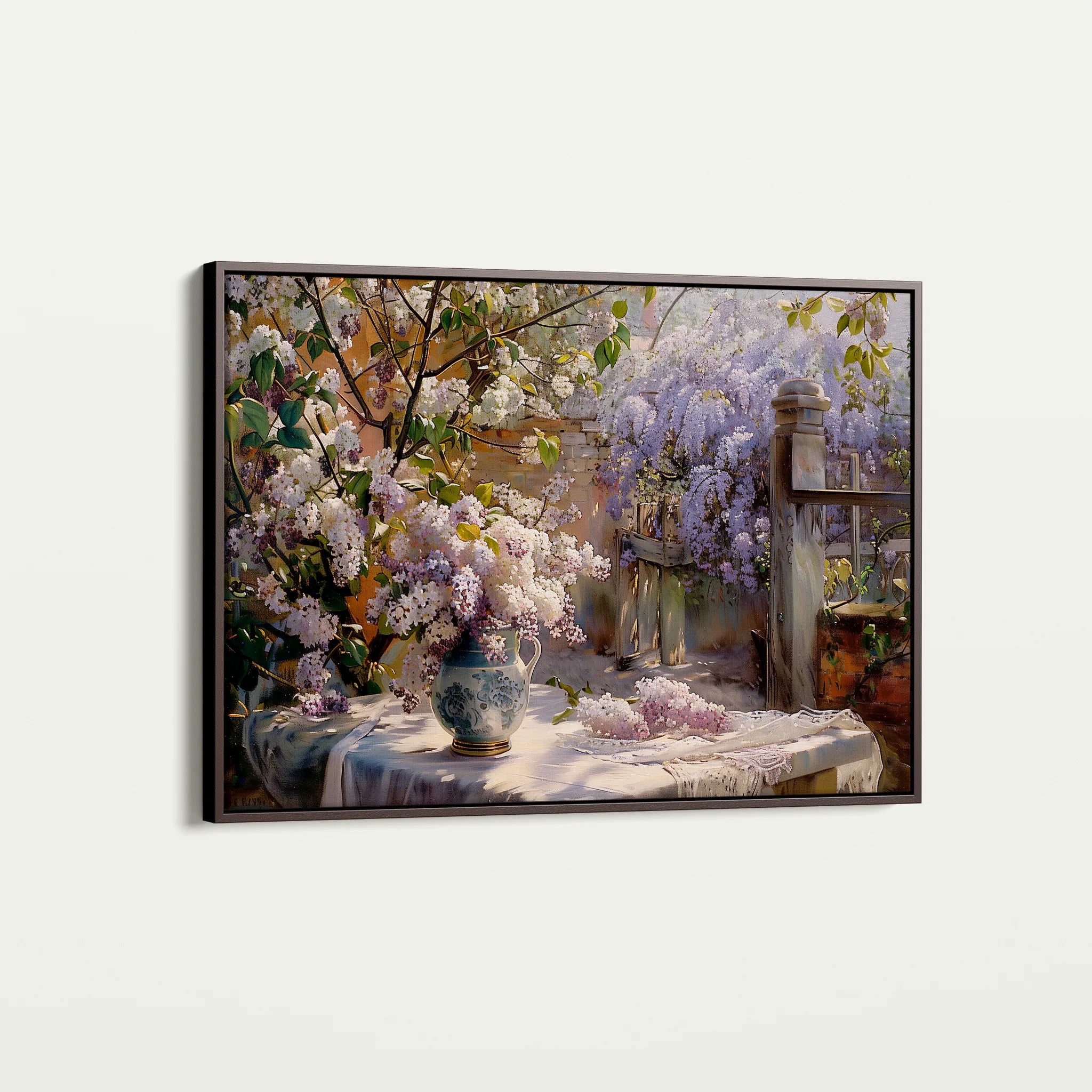 Floral 105 Canvas Art 60 x 40 cm / Black