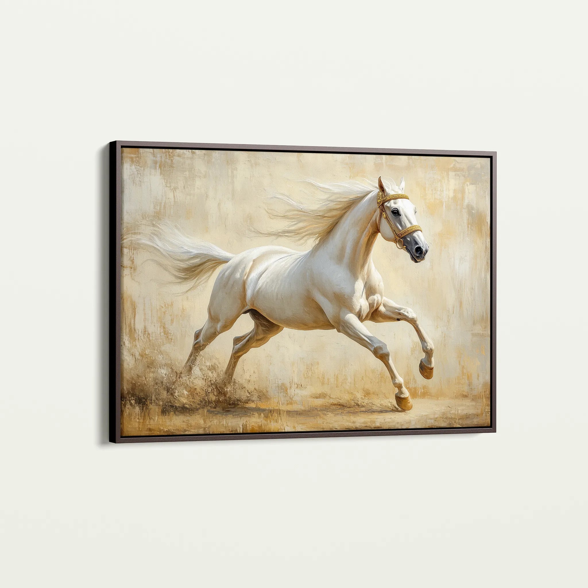 Horses 105 Canvas Art 60 x 40 cm / Black