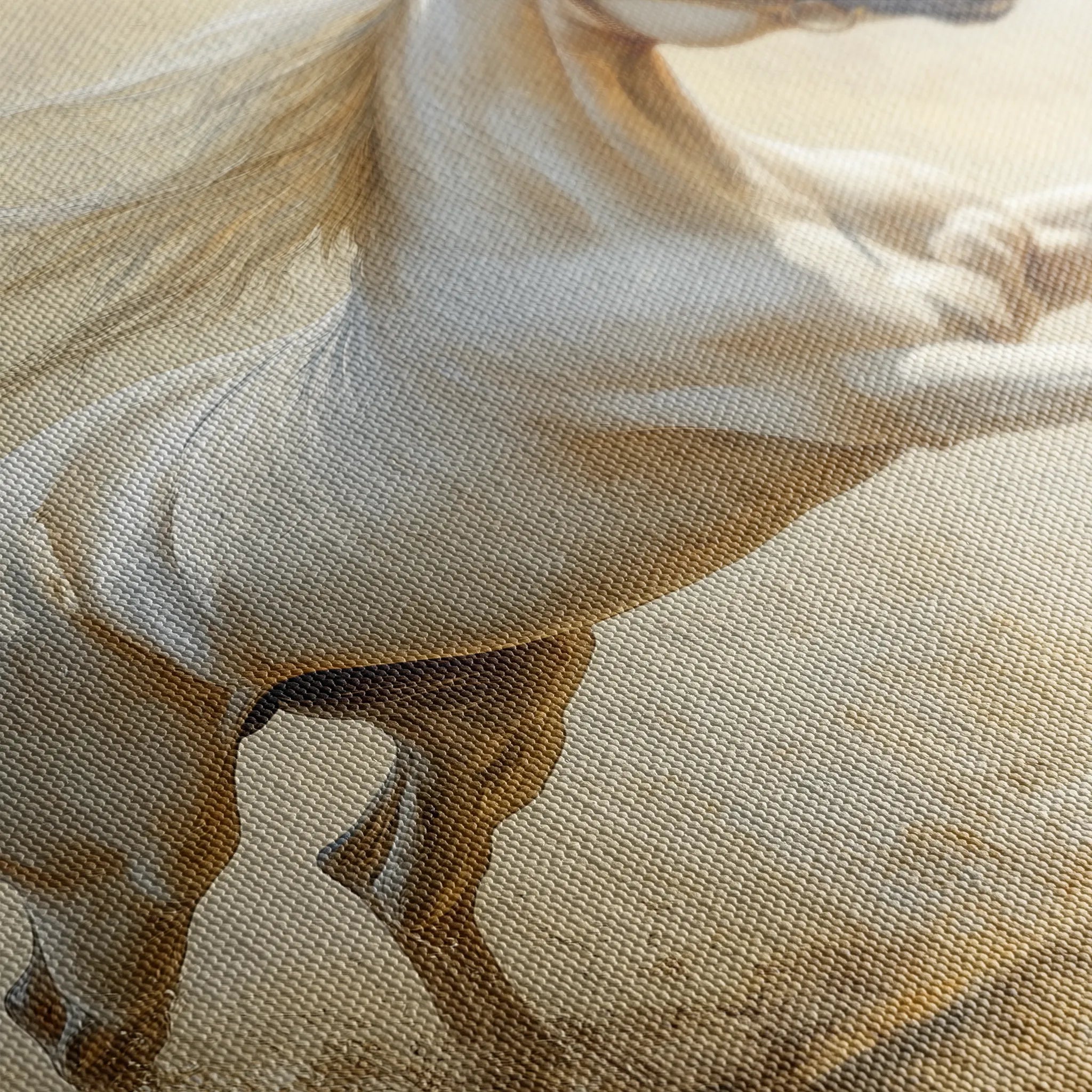 Horses 105 Canvas Art 60 x 40 cm / Black