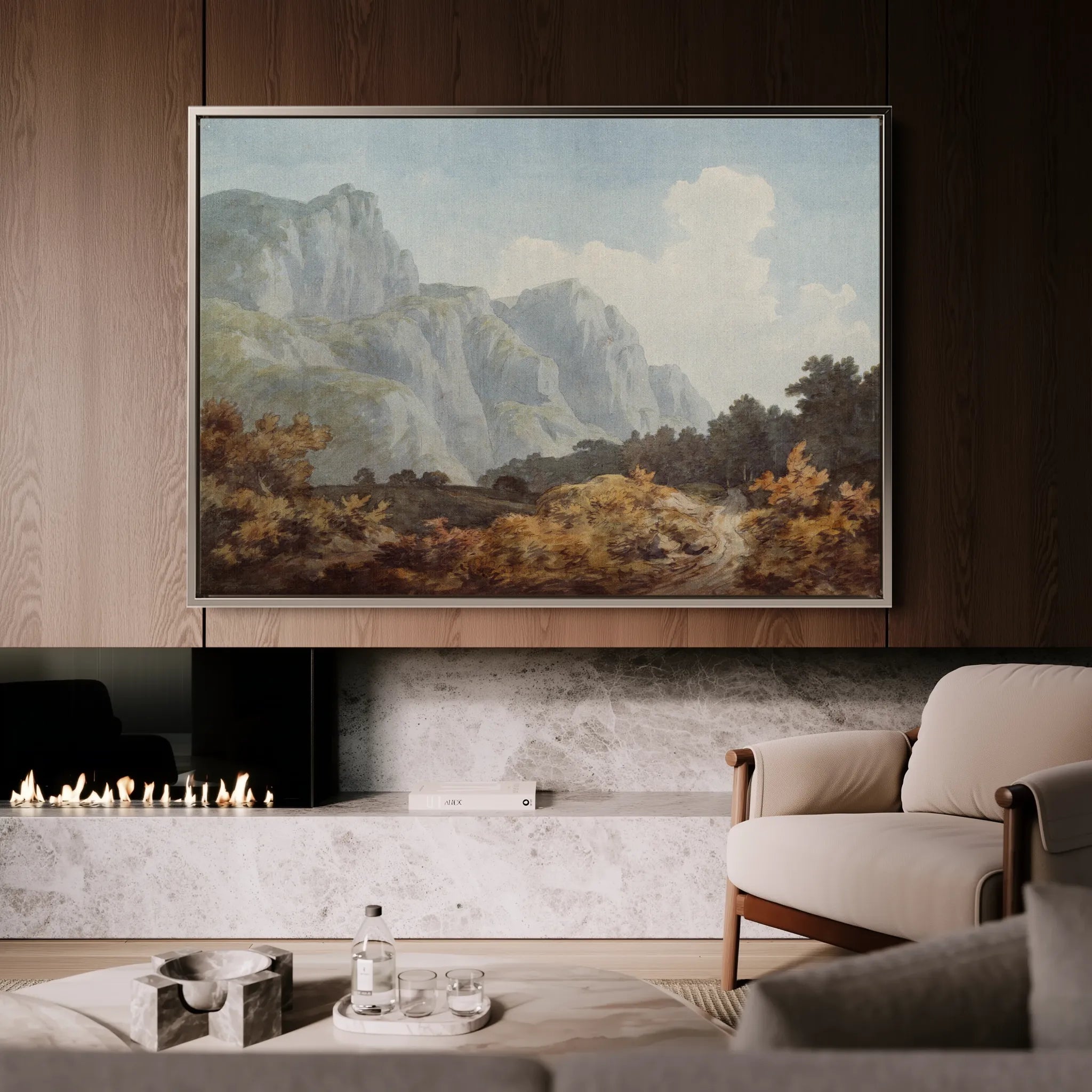 Landscape 105 Canvas Art 60 x 40 cm / Black