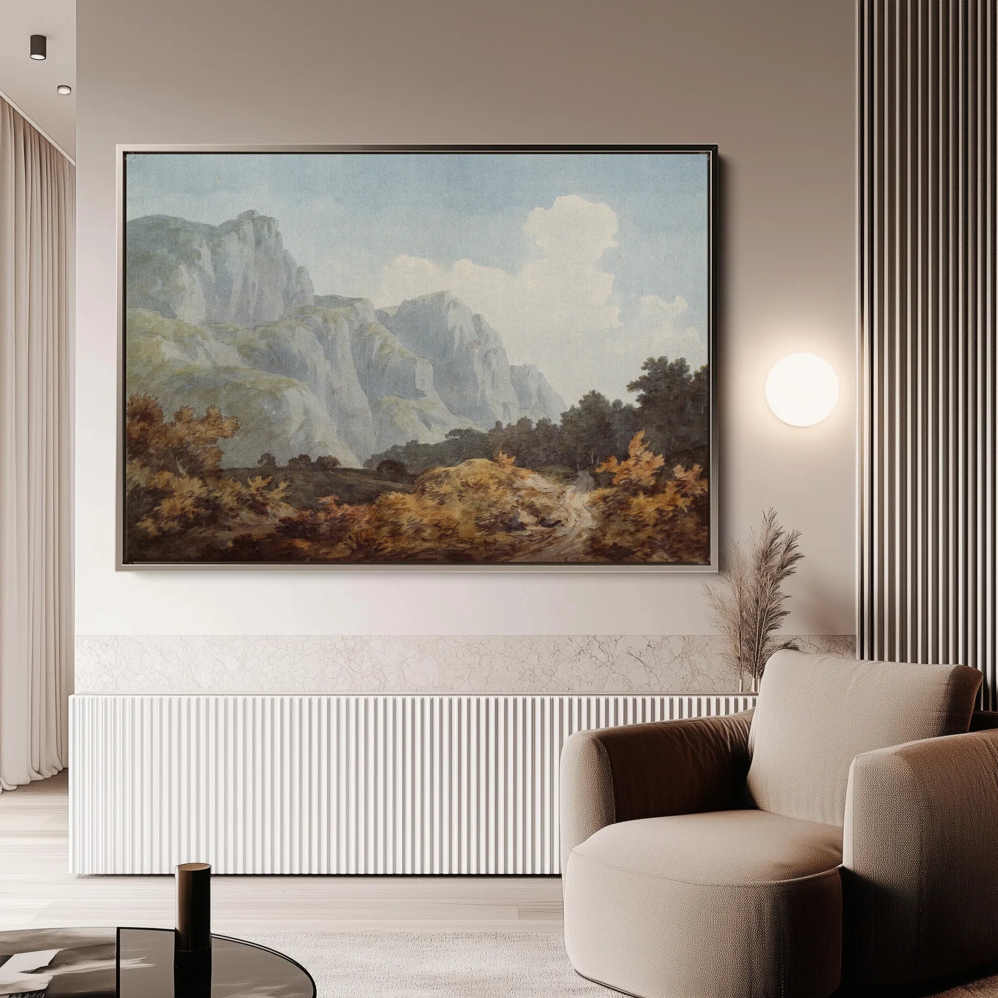 Landscape 105 Canvas Art 60 x 40 cm / Black