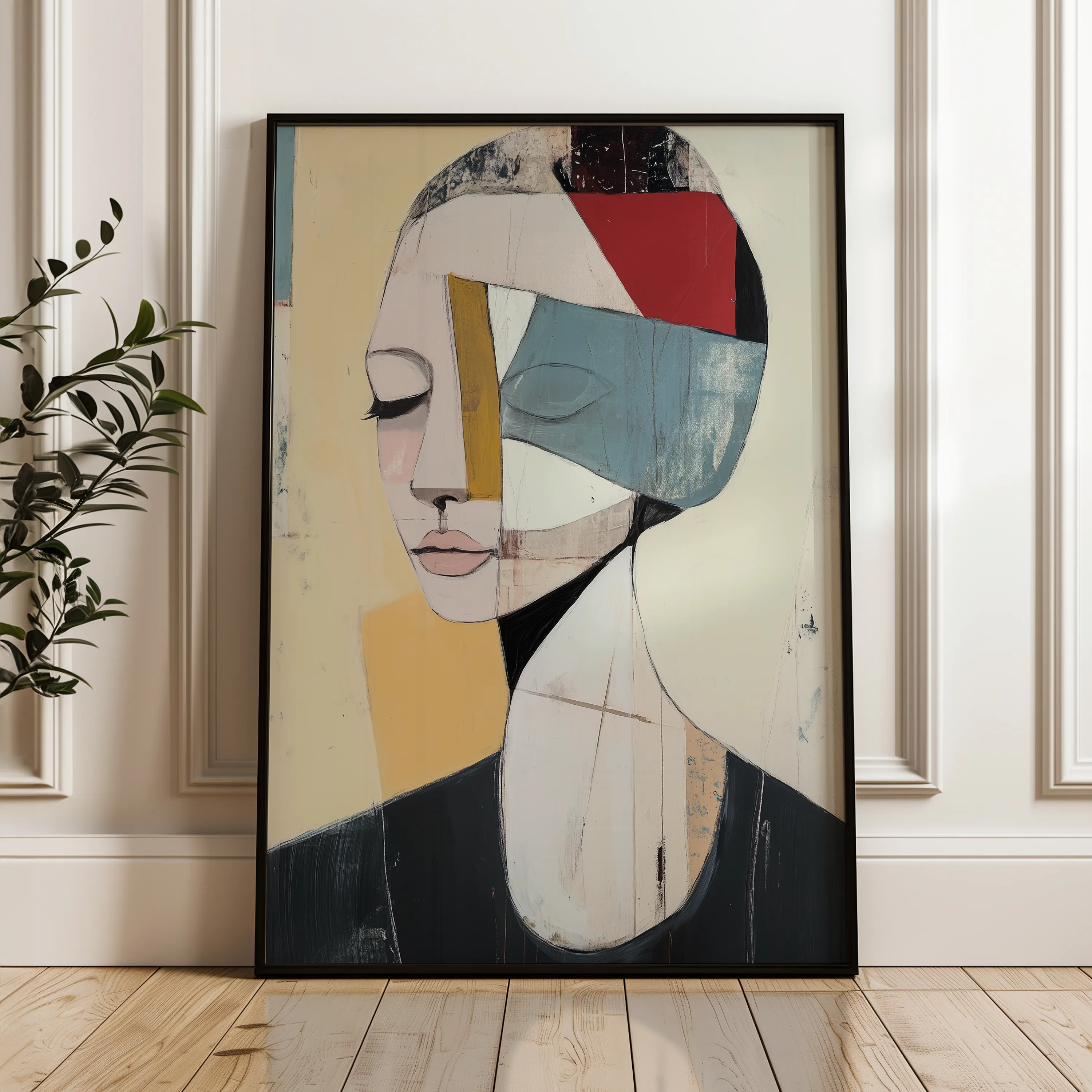 Portrait 105 Canvas Art 60 x 40 cm / Black
