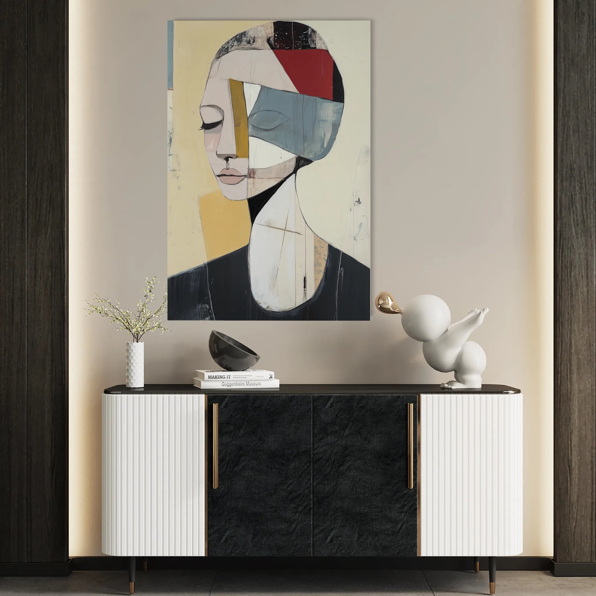 Portrait 105 Canvas Art 60 x 40 cm / Black