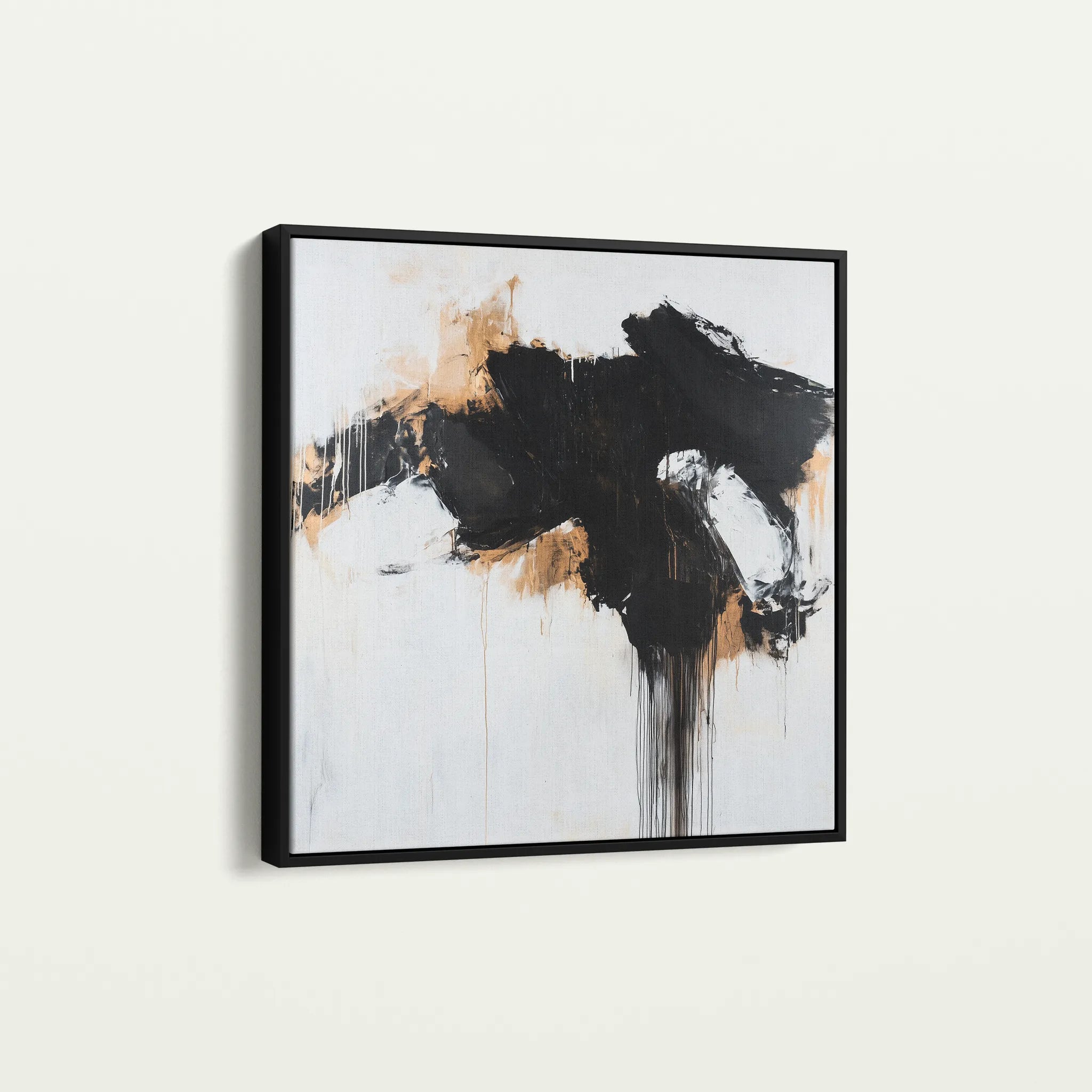 Abstract 1050 Canvas Art 60 x 60 cm / Black