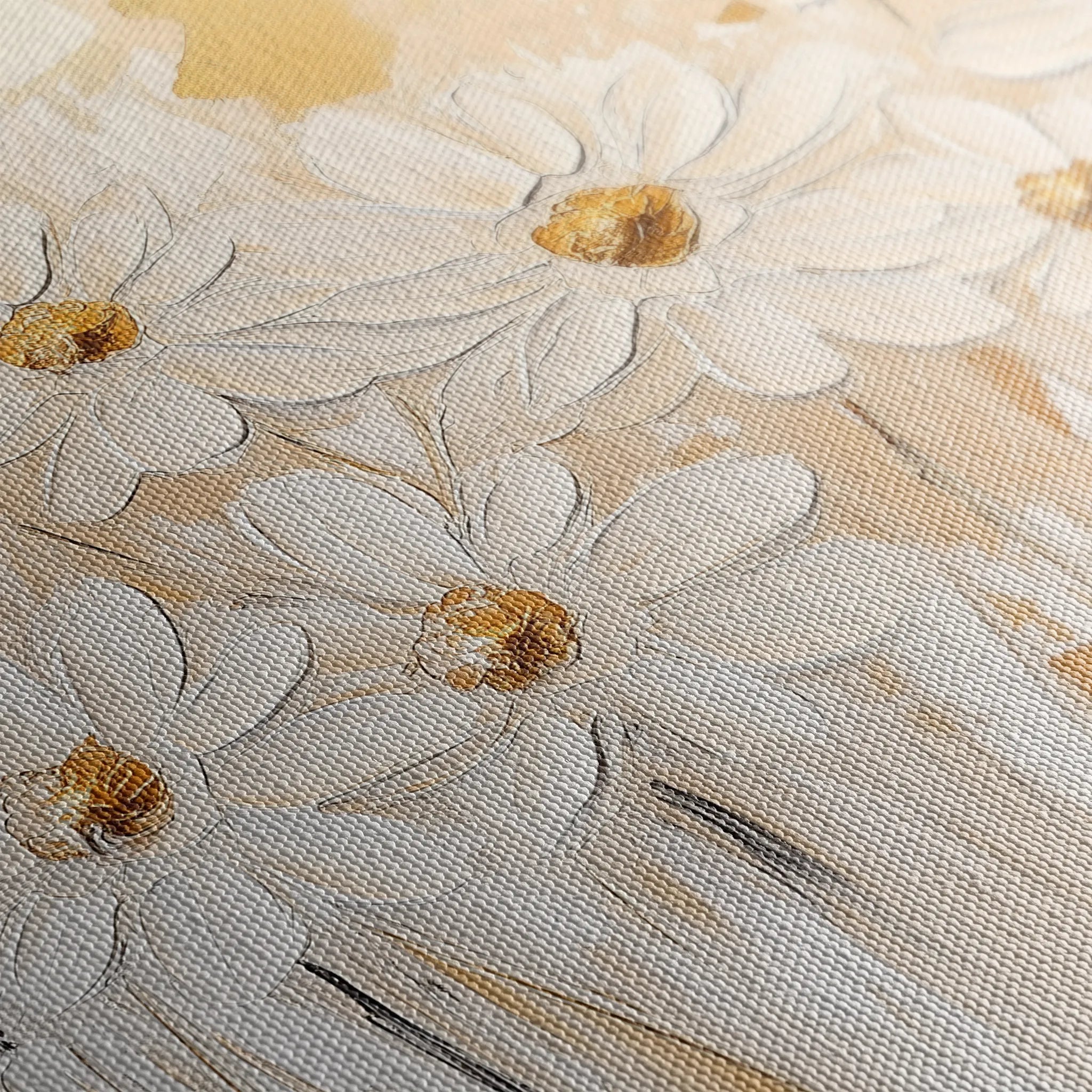 Floral 1050 Canvas Art 60 x 40 cm / Black