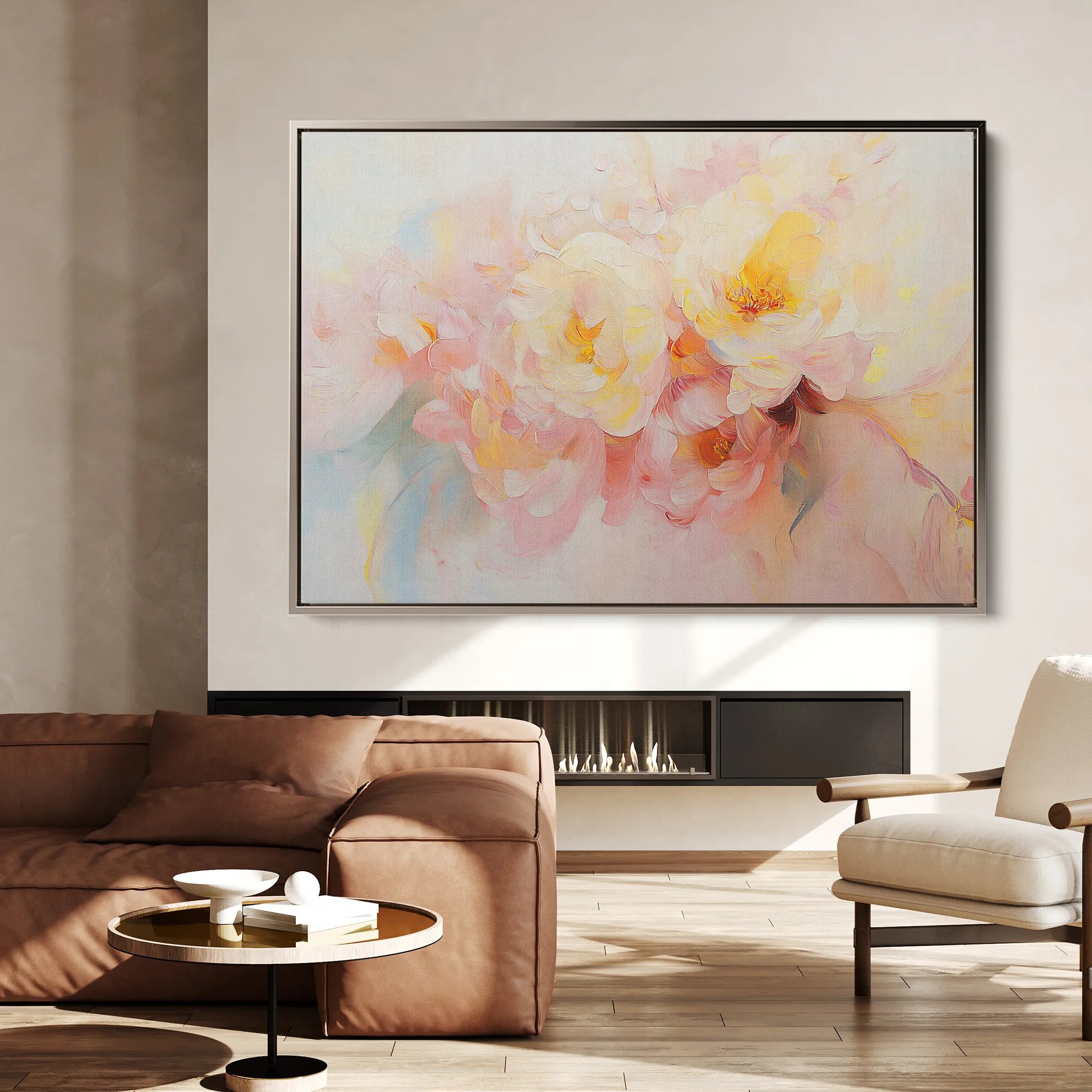 Floral 1051 Canvas Art 60 x 40 cm / Black