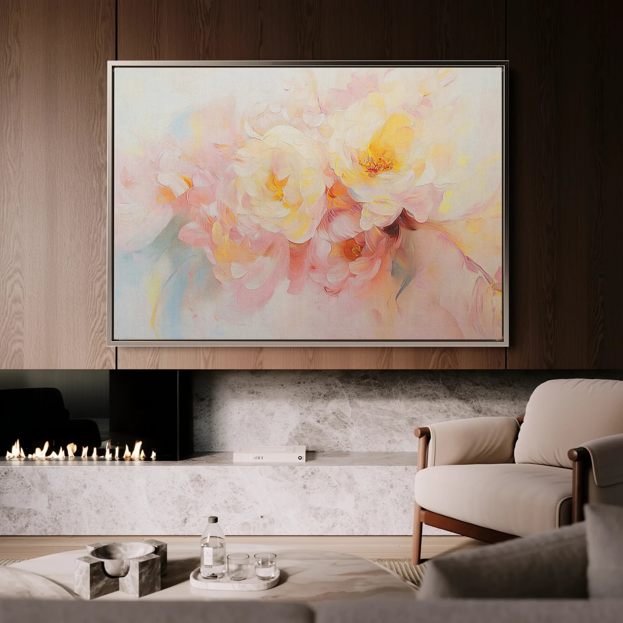 Floral 1051 Canvas Art 60 x 40 cm / Black