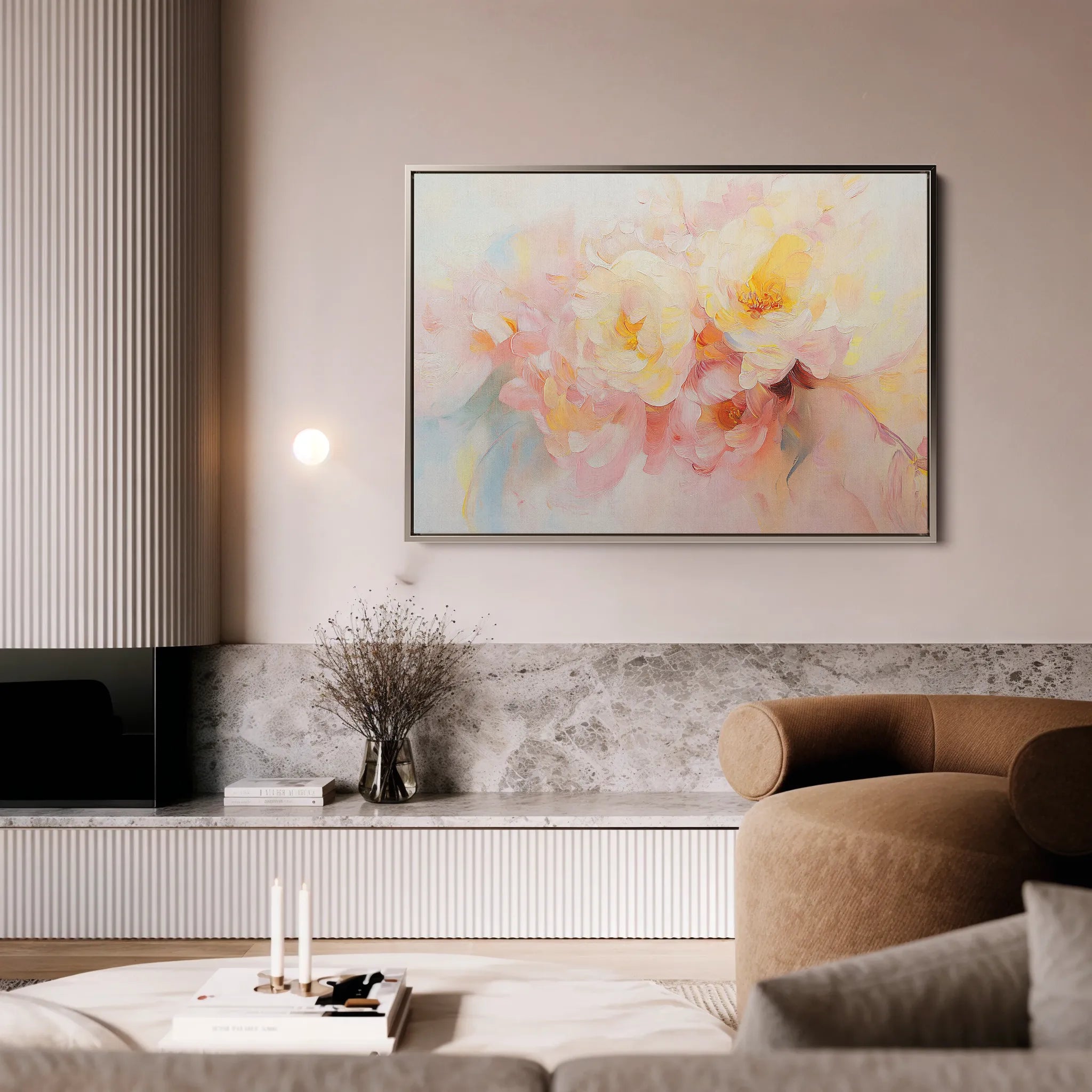 Floral 1051 Canvas Art 60 x 40 cm / Black