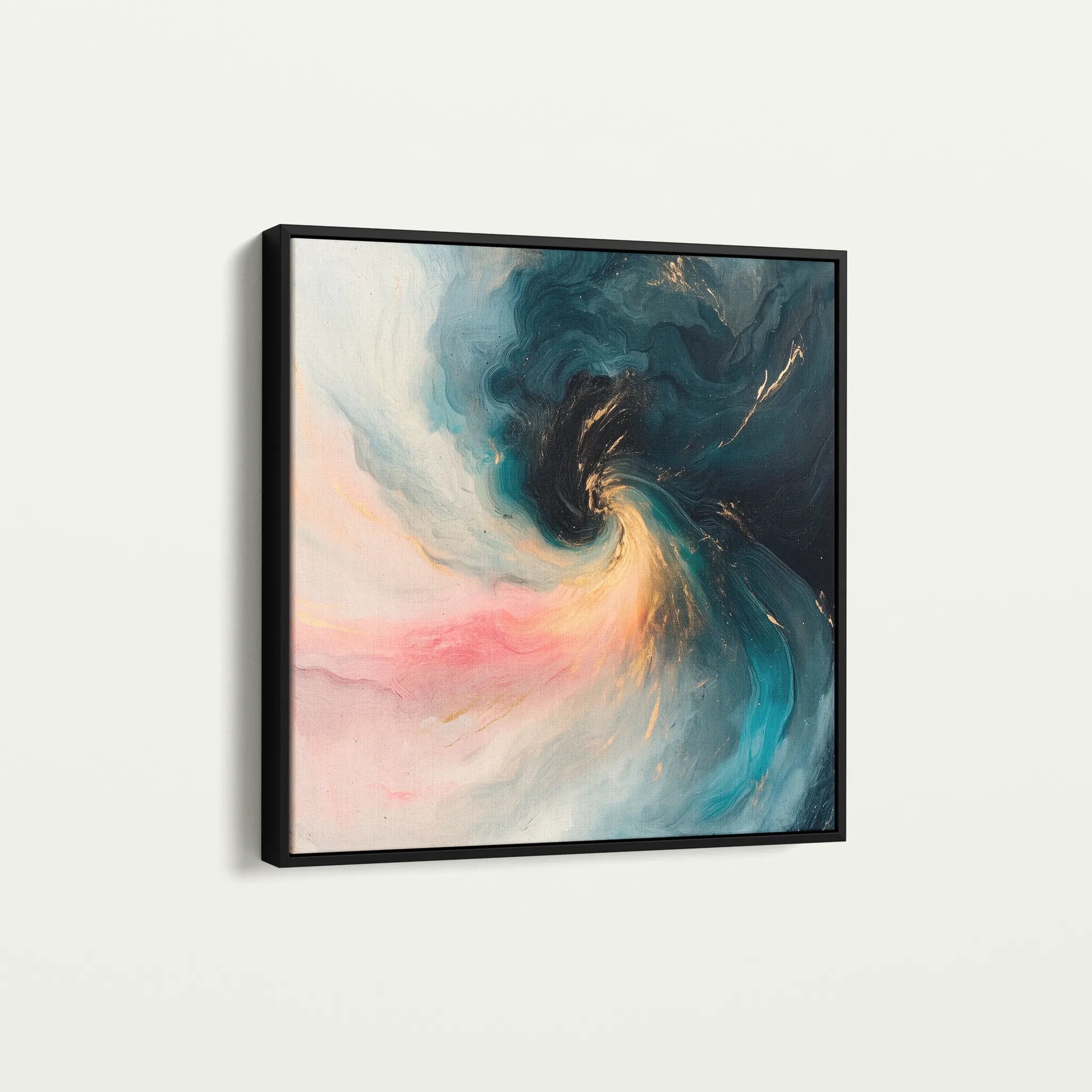 Abstract 1052 Canvas Art 60 x 60 cm / Black