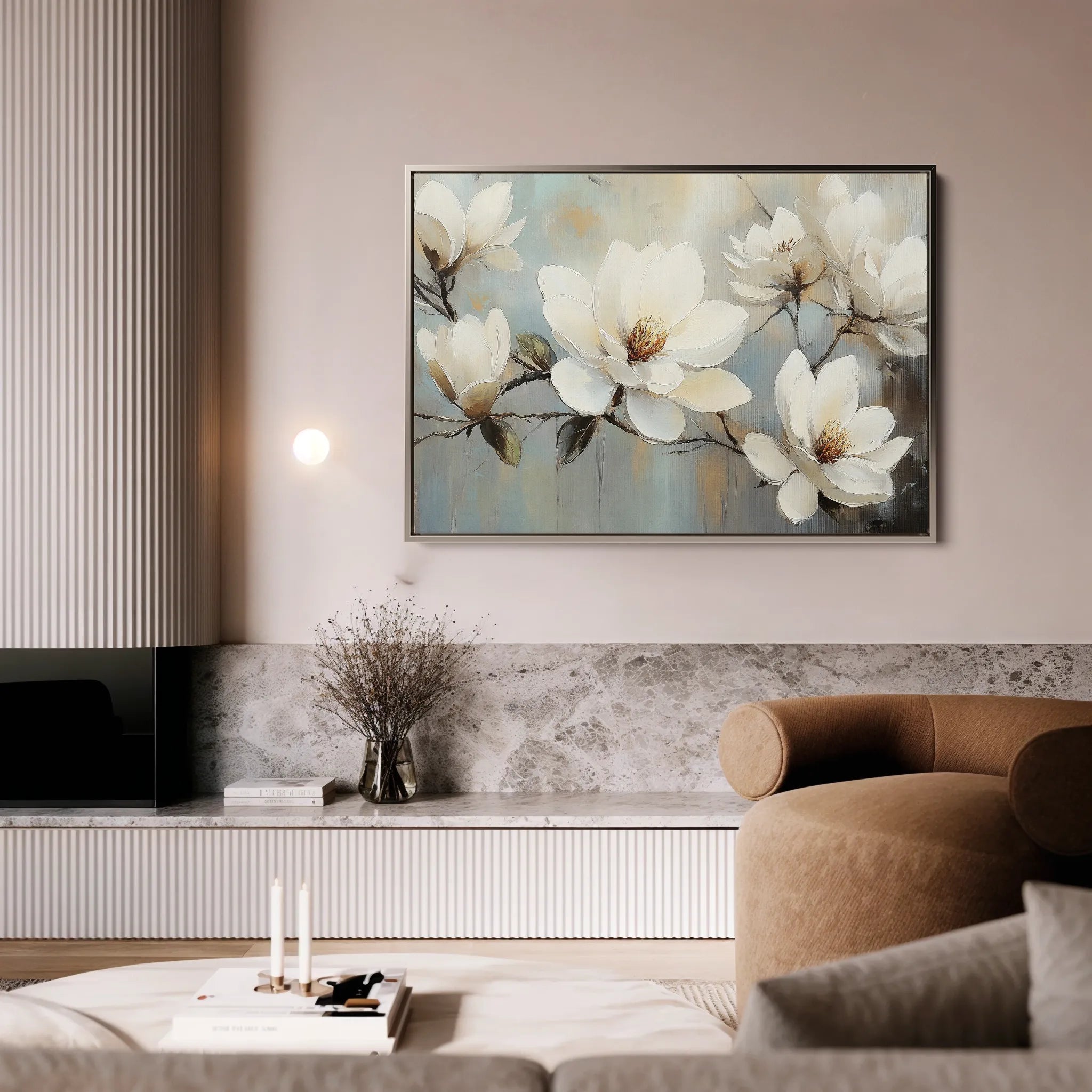 Floral 1052 Canvas Art 60 x 40 cm / Black