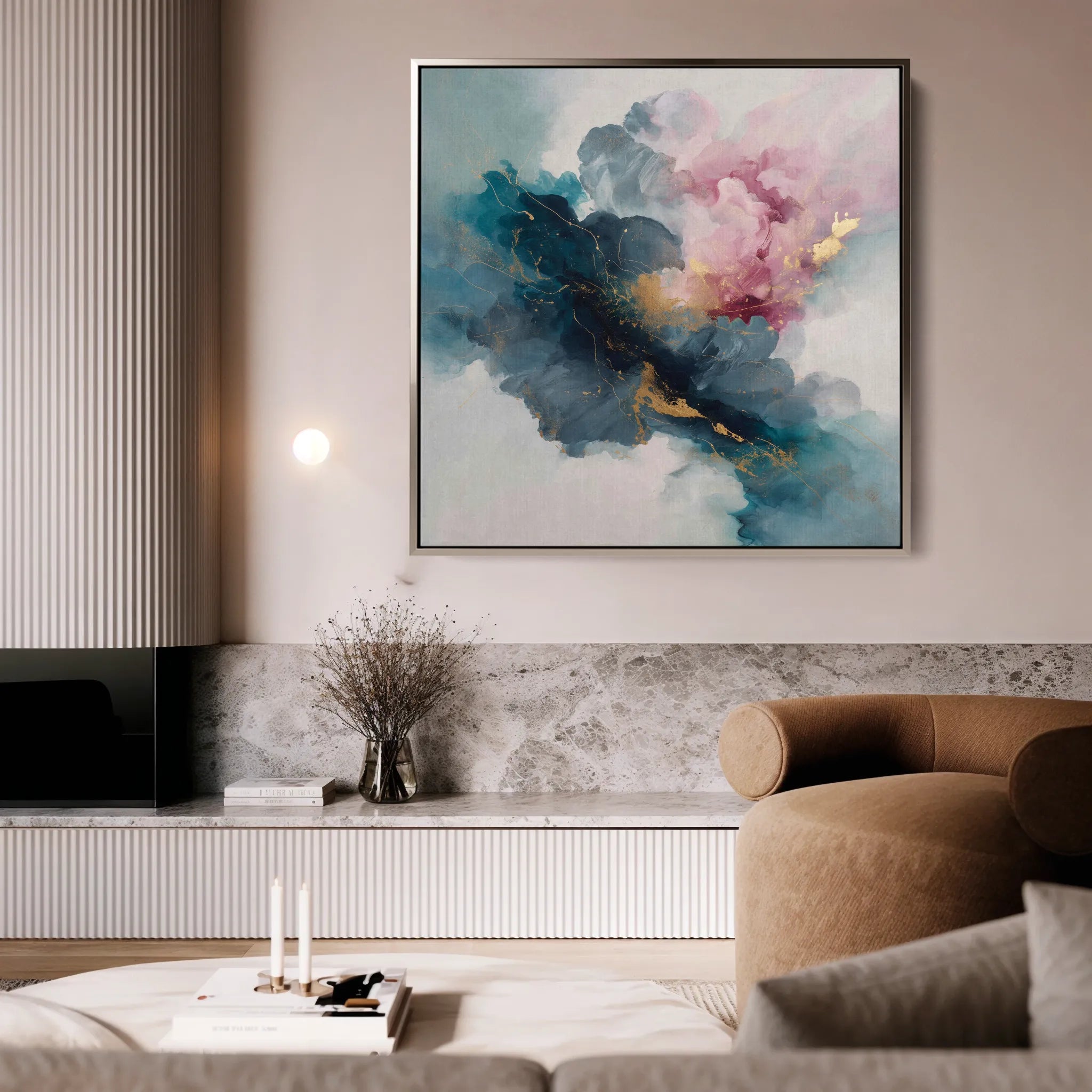 Abstract 1053 Canvas Art 60 x 60 cm / Black