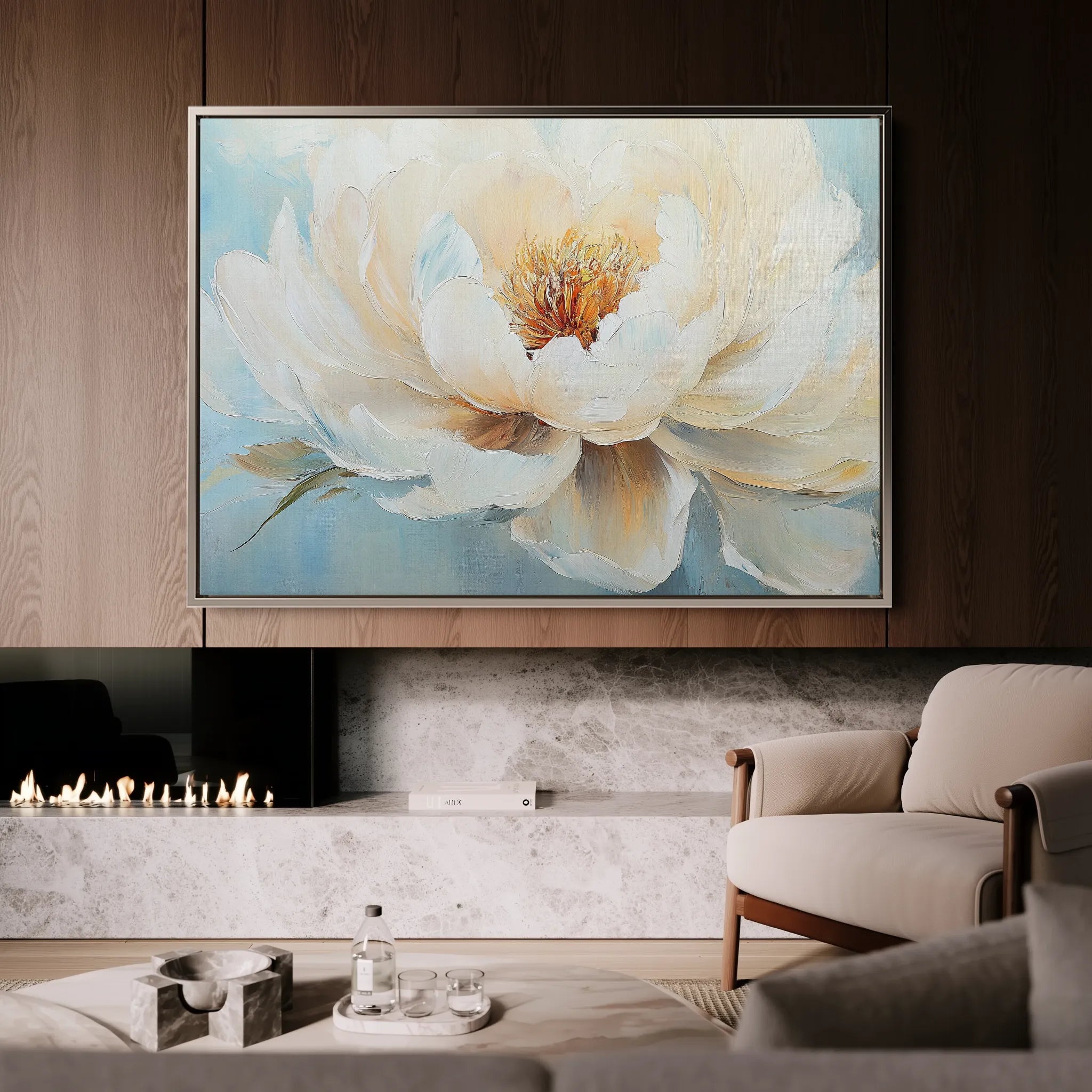 Floral 1053 Canvas Art 60 x 40 cm / Black