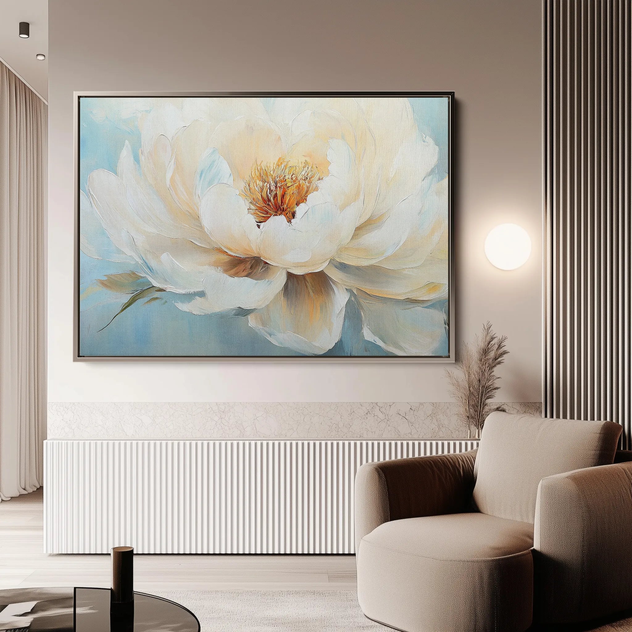 Floral 1053 Canvas Art 60 x 40 cm / Black