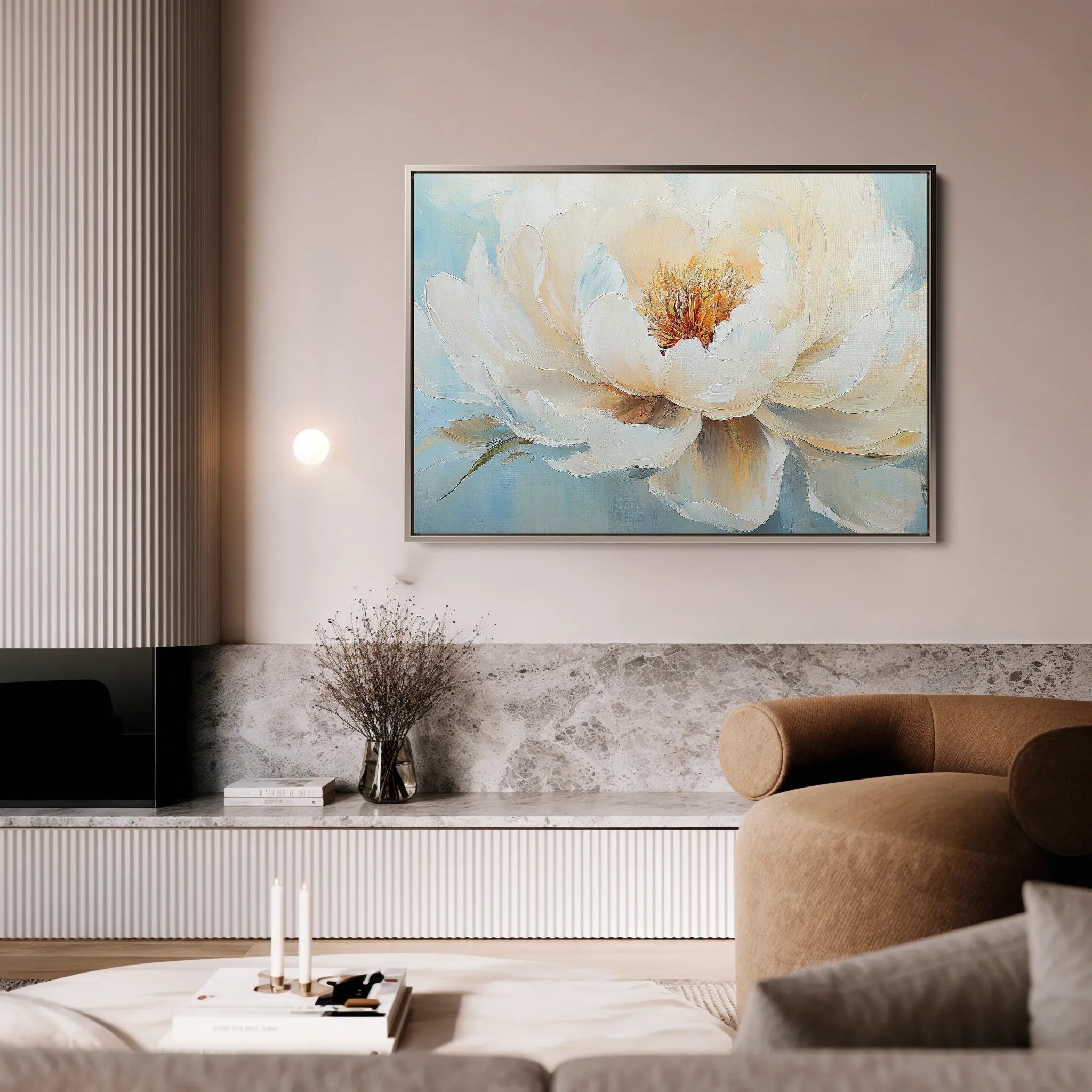 Floral 1053 Canvas Art 60 x 40 cm / Black
