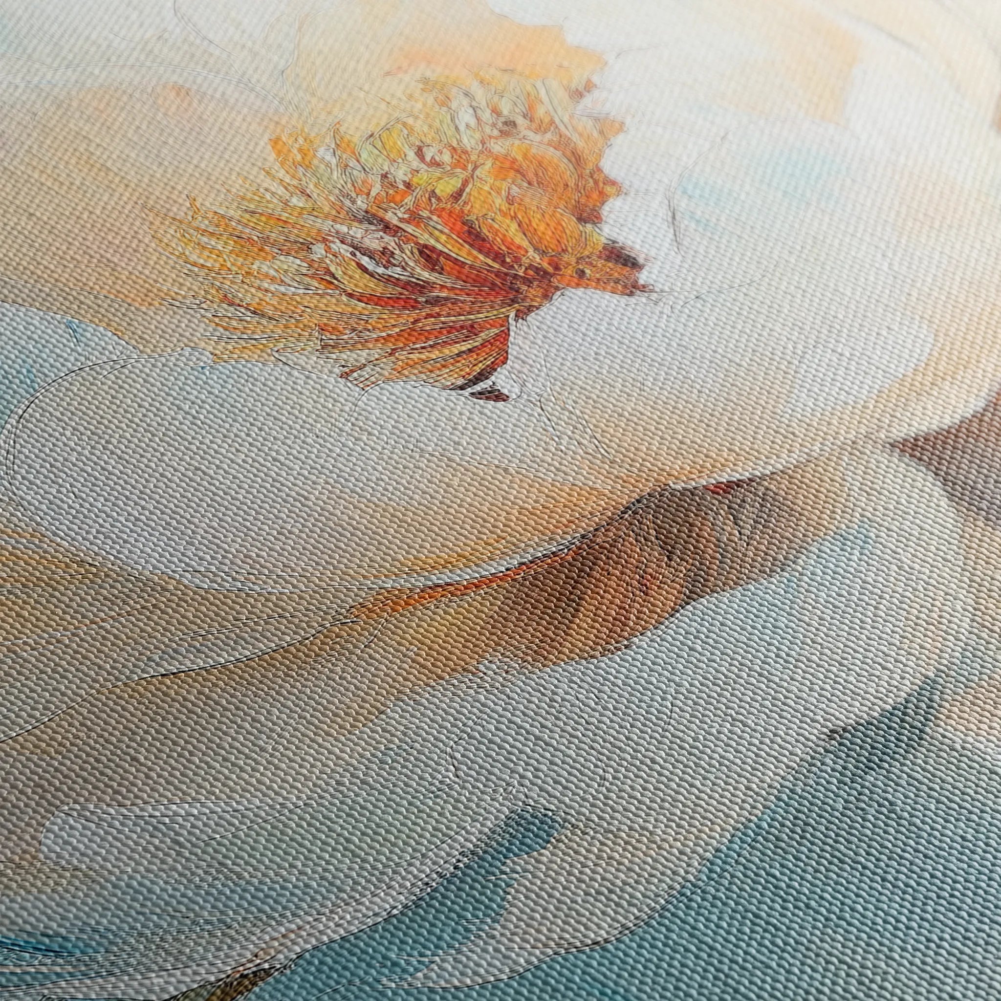 Floral 1053 Canvas Art 60 x 40 cm / Black