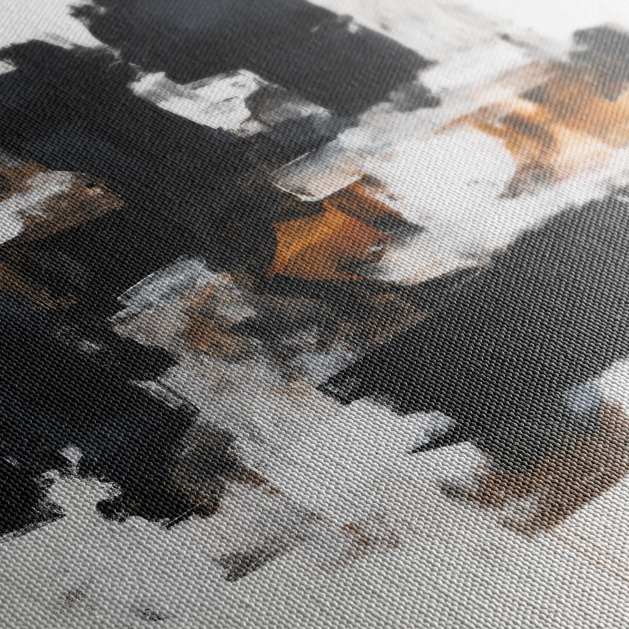 Abstract 1055 Canvas Art 60 x 60 cm / Black