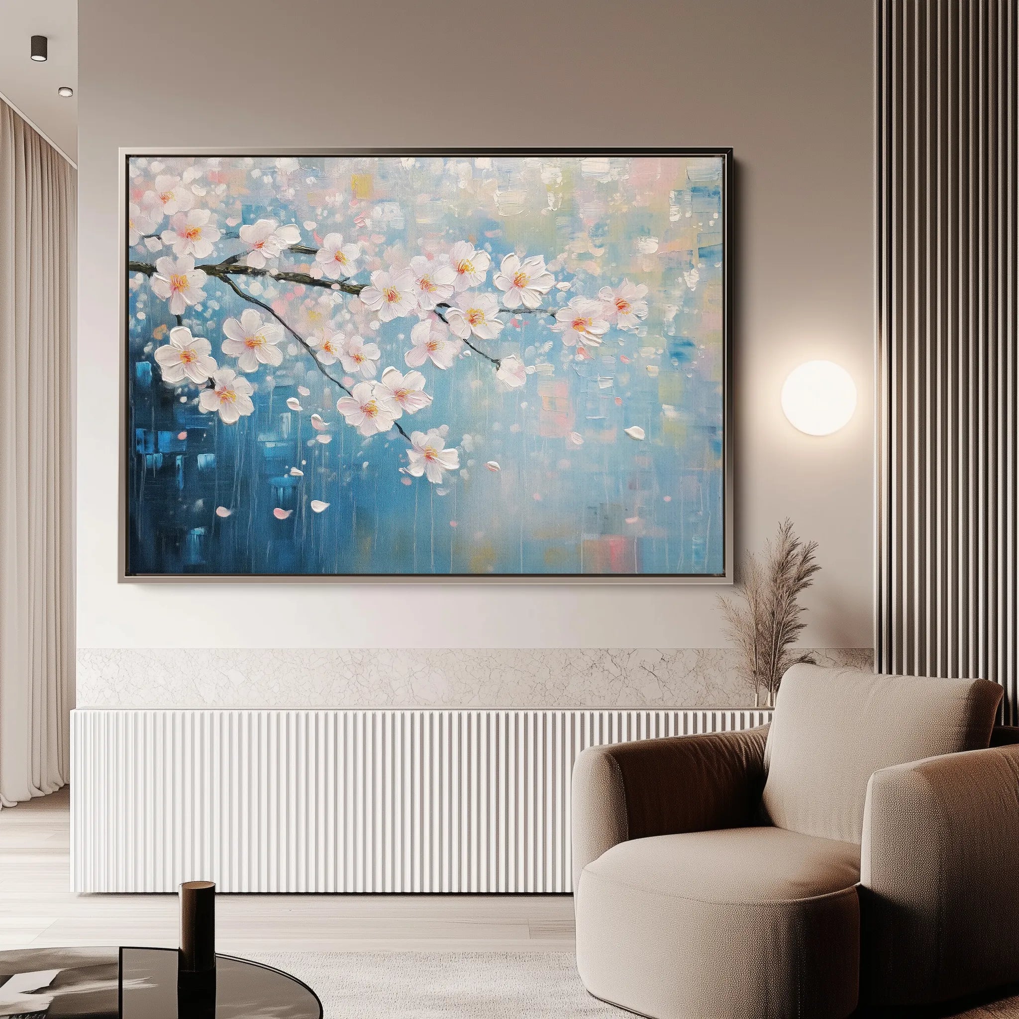 Floral 1055 Canvas Art 60 x 40 cm / Black