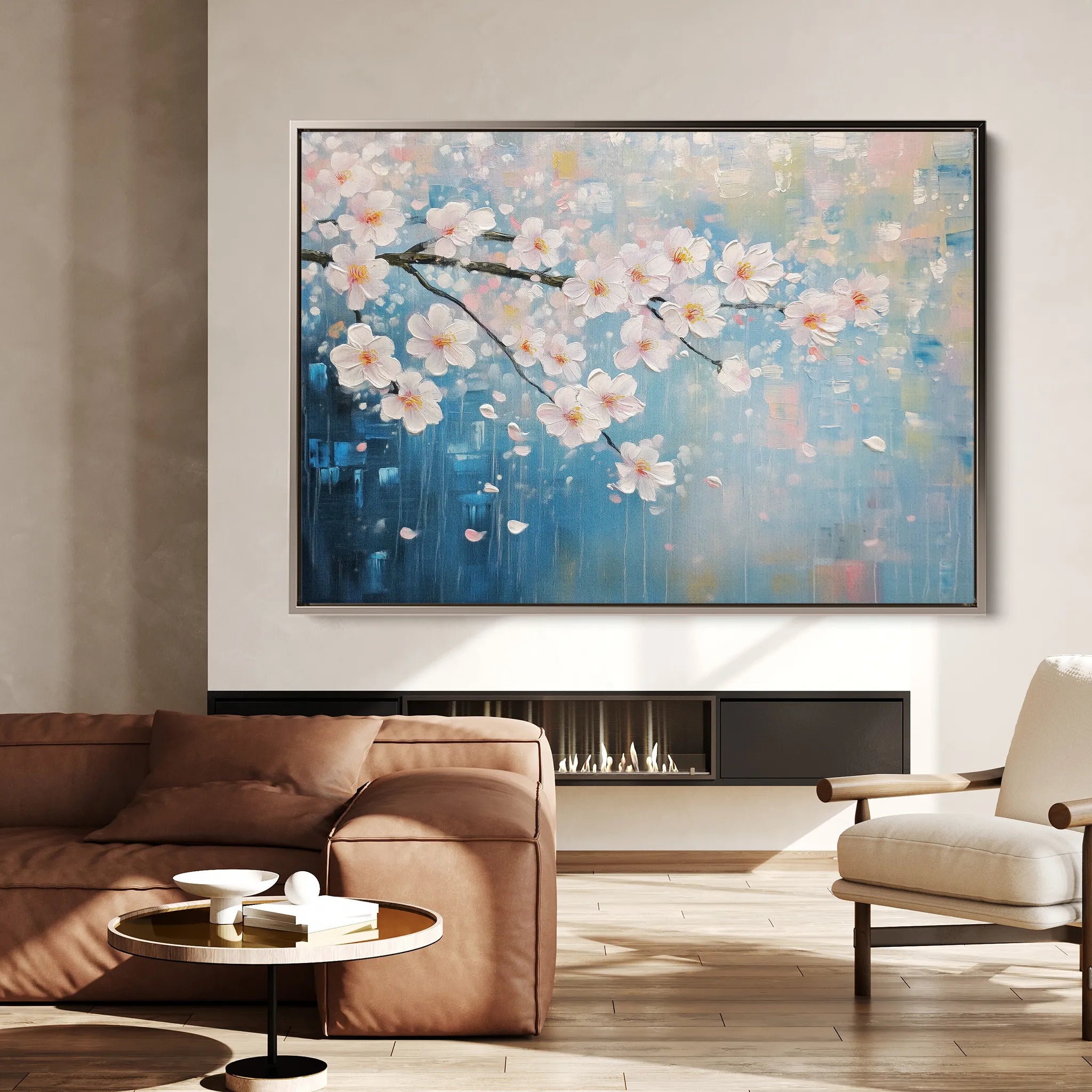 Floral 1055 Canvas Art 60 x 40 cm / Black