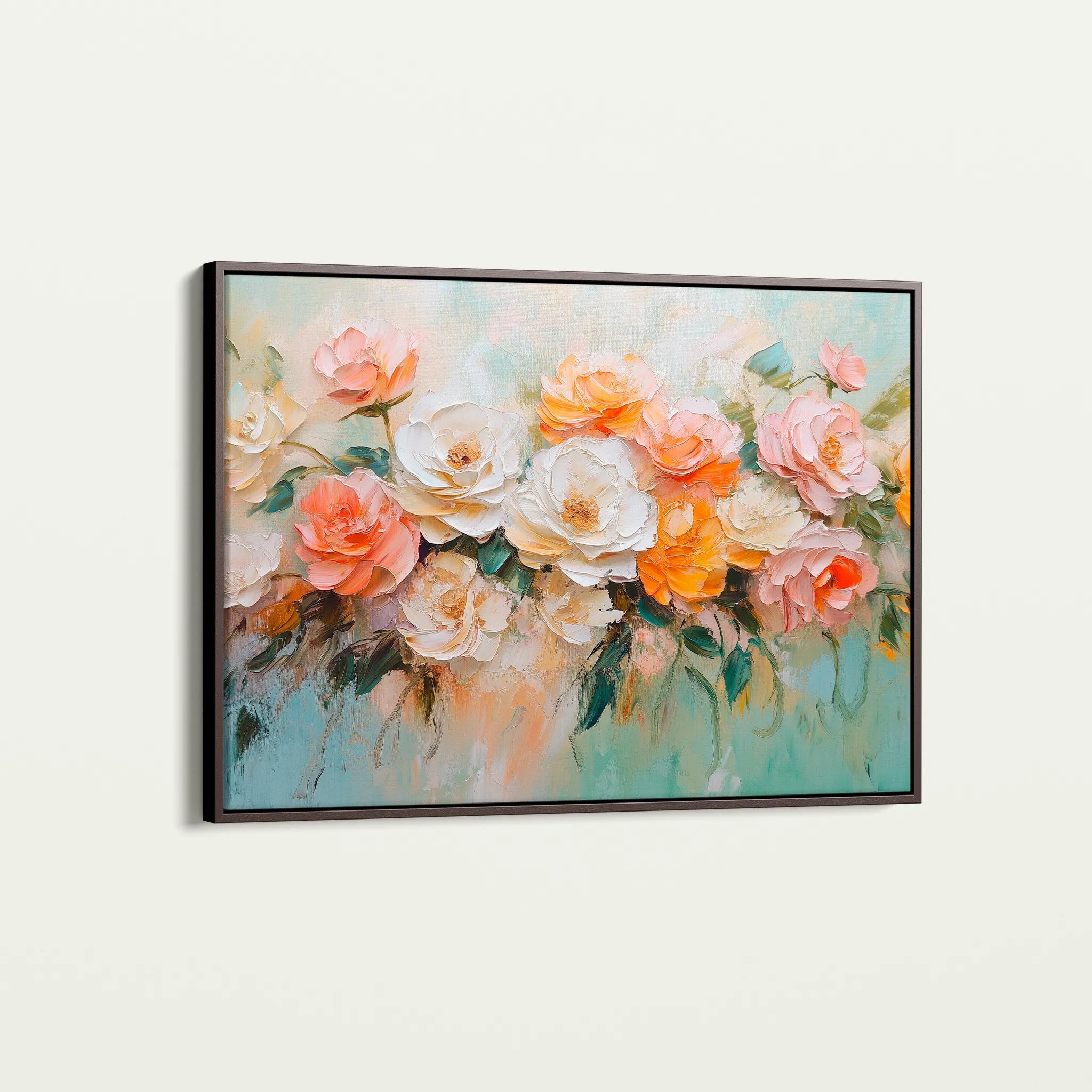Floral 1056 Canvas Art 60 x 40 cm / Black