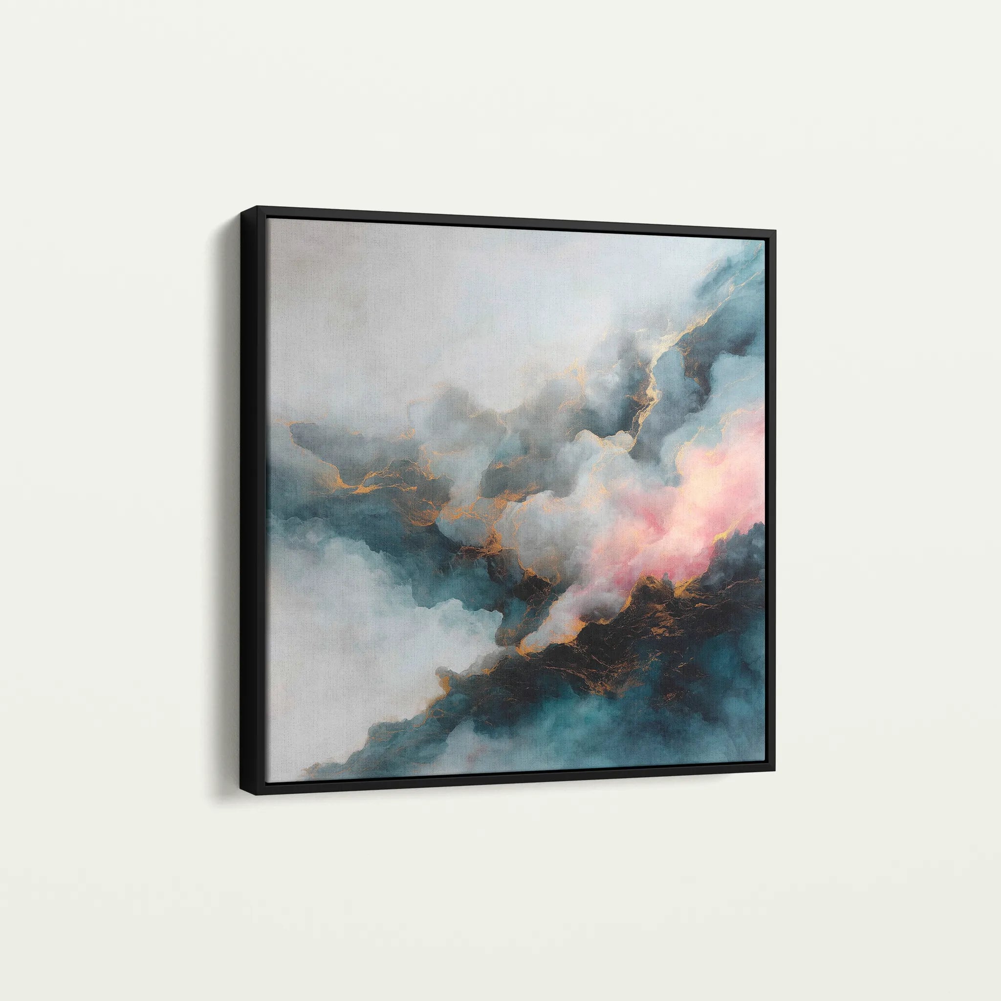 Abstract 1057 Canvas Art 60 x 60 cm / Black